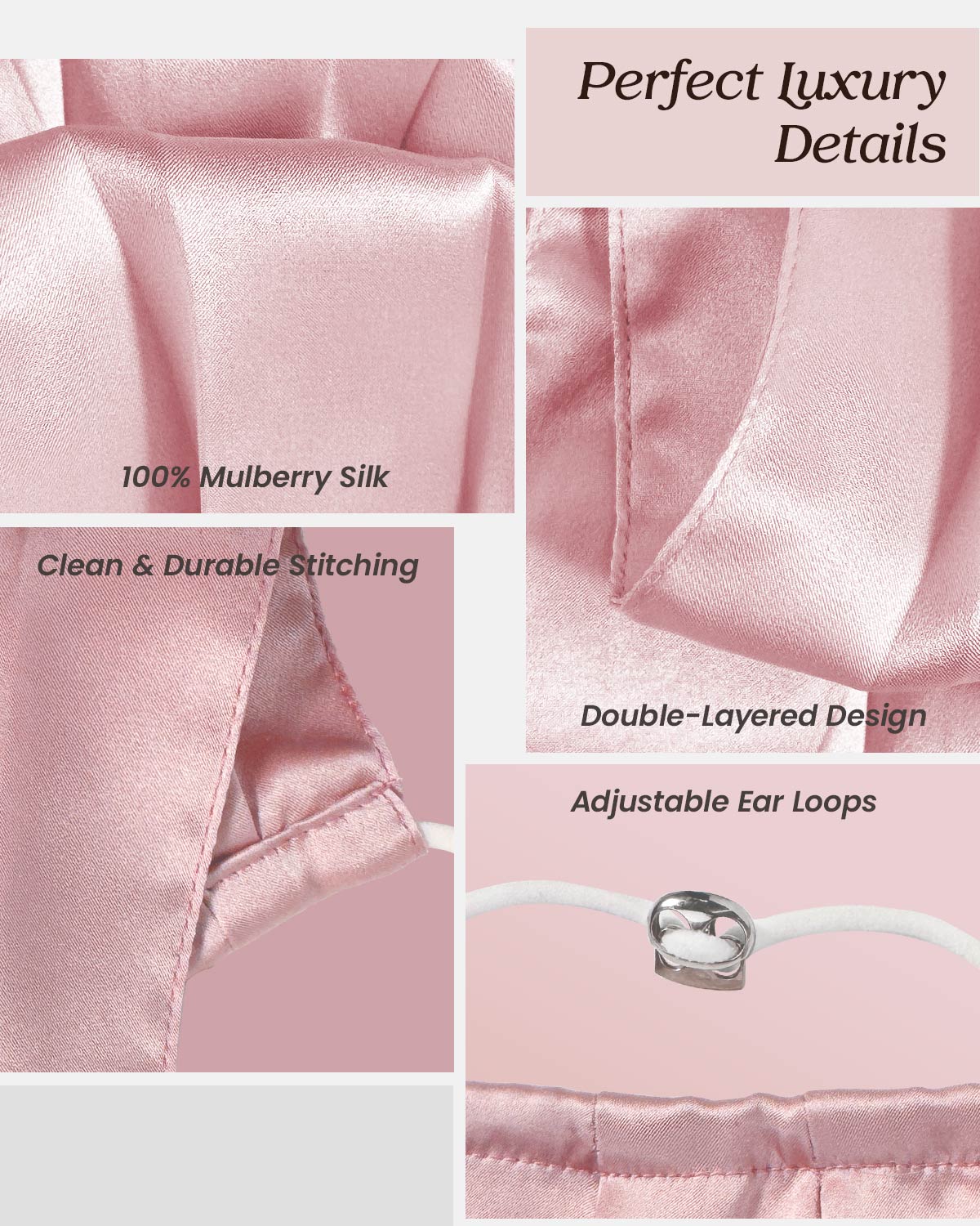 Feelits 6A Grade Mulberry Silk Face Mask, Expandable Pleated Fit Everyone - FEELITS