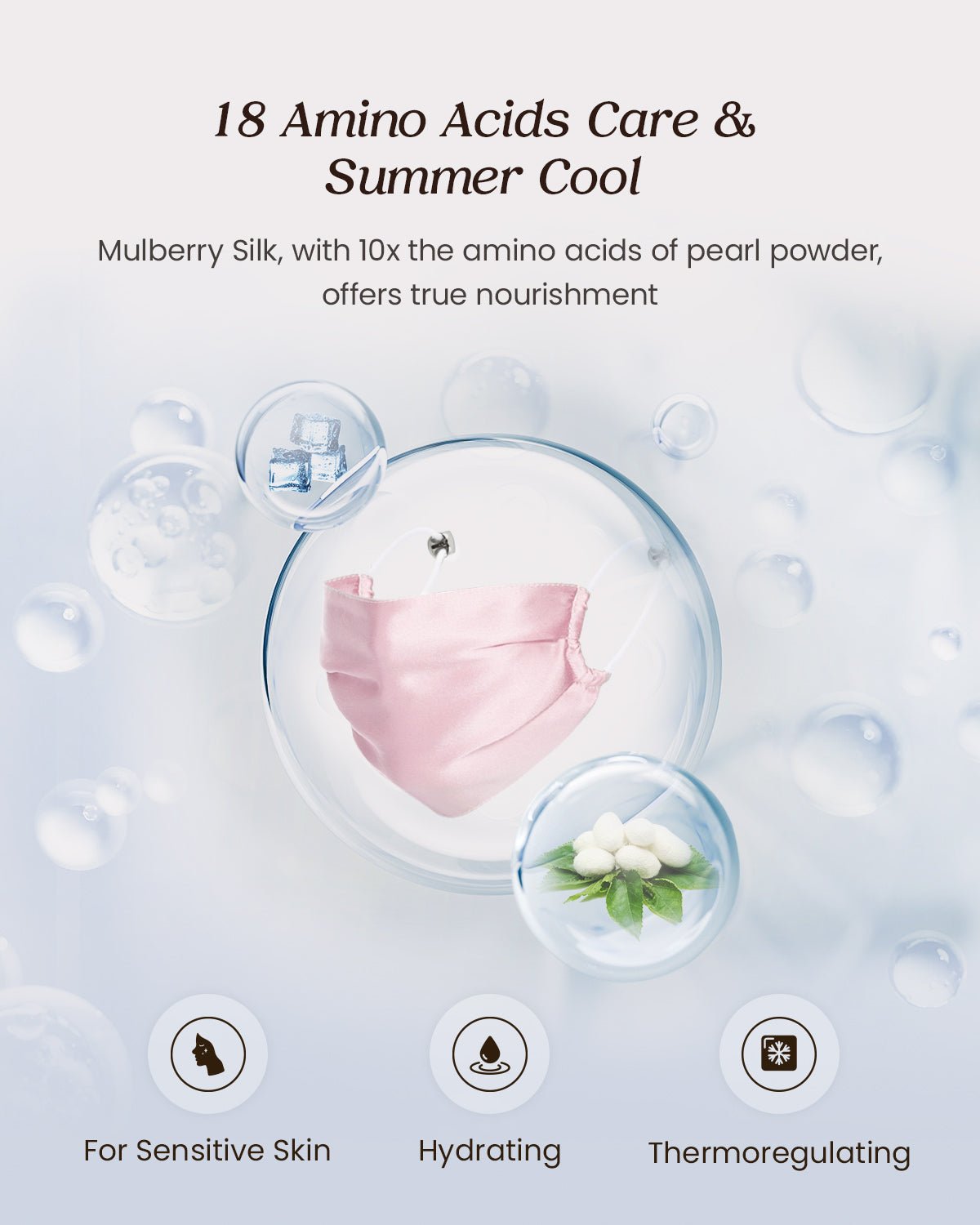 Feelits 6A Grade Mulberry Silk Face Mask, Expandable Pleated Fit Everyone - FEELITS