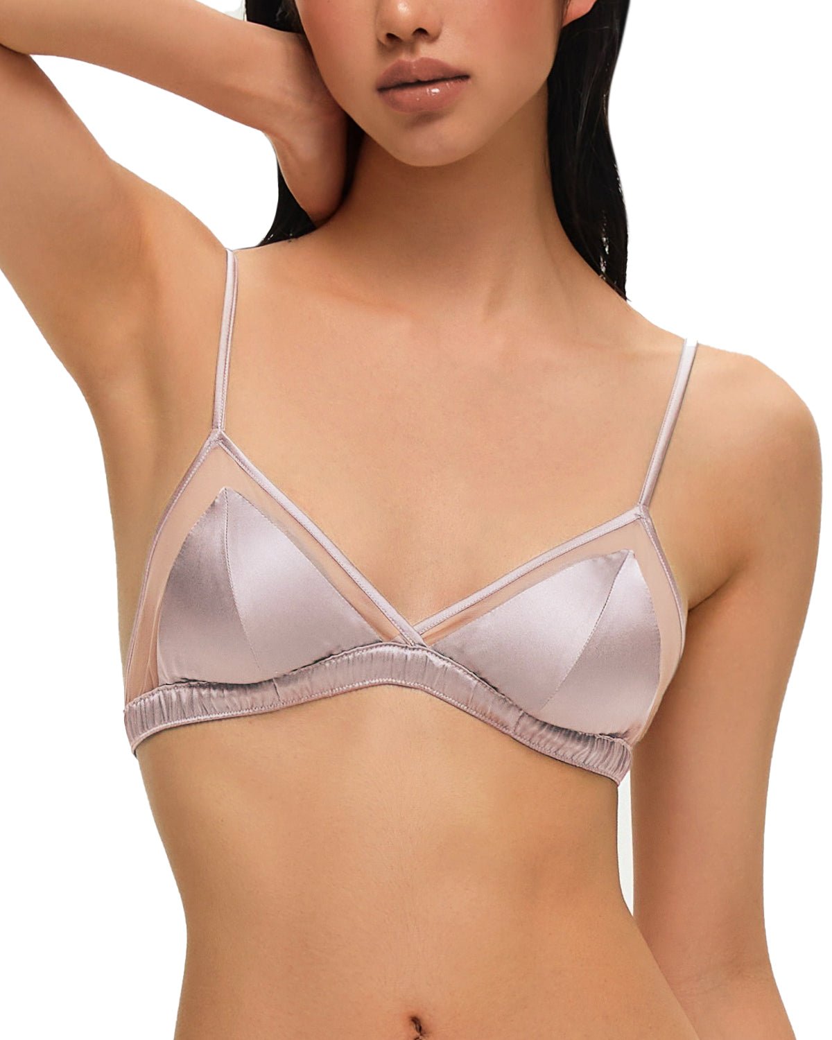 Feelits 6A Grade Mulberry Silk Lace Triangle Bralette - FEELITS