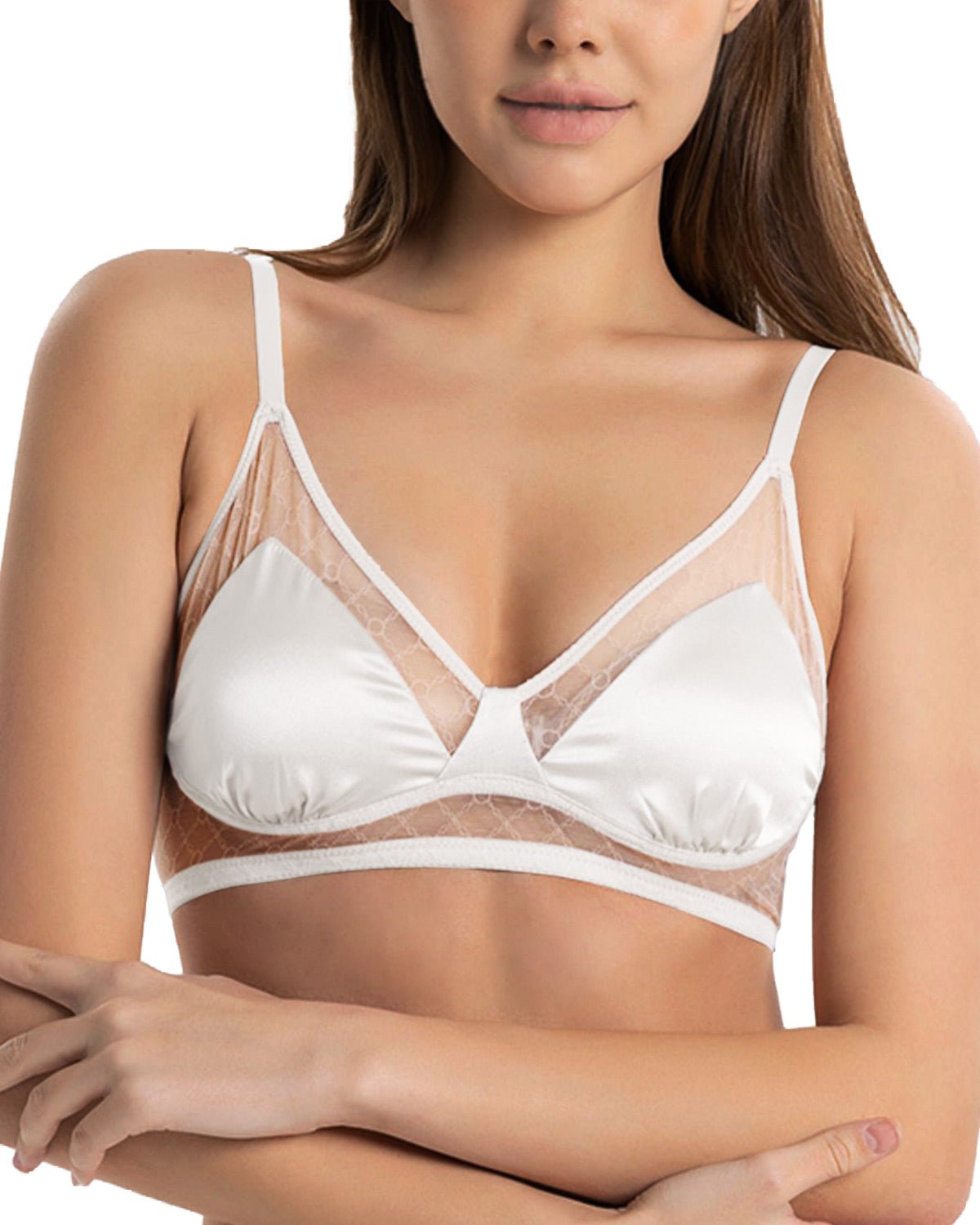 Feelits 6A Grade Mulberry Silk Lace Triangle Bralette - FEELITS