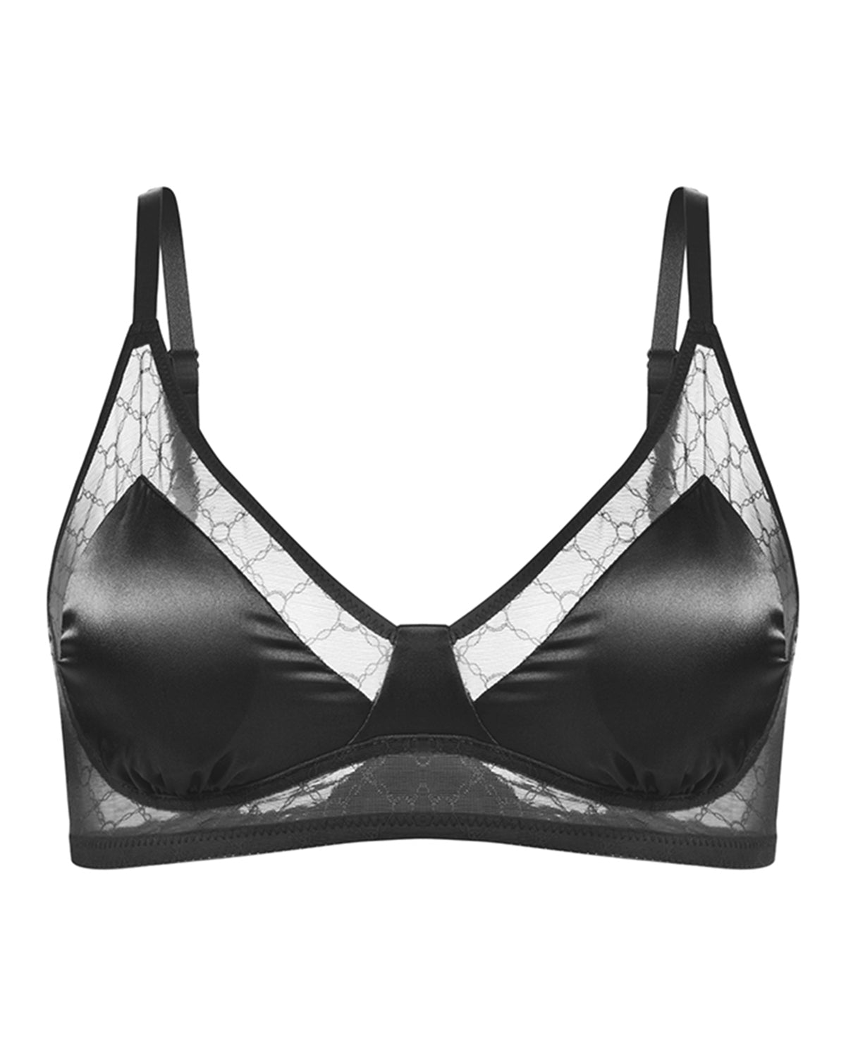 Feelits 6A Grade Mulberry Silk Lace Triangle Bralette - FEELITS