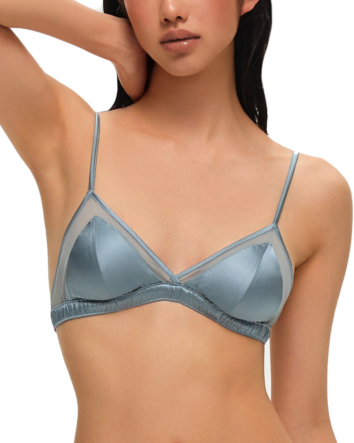 Feelits 6A Grade Mulberry Silk Lace Triangle Bralette - FEELITS