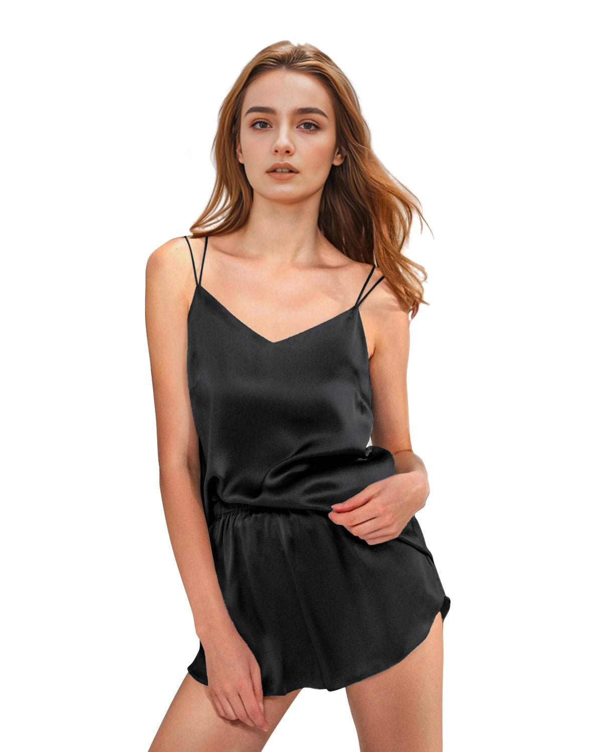 Feelits 6A Grade Mulberry Silk - Luxury V - Neck Cami & Shorts - FEELITS
