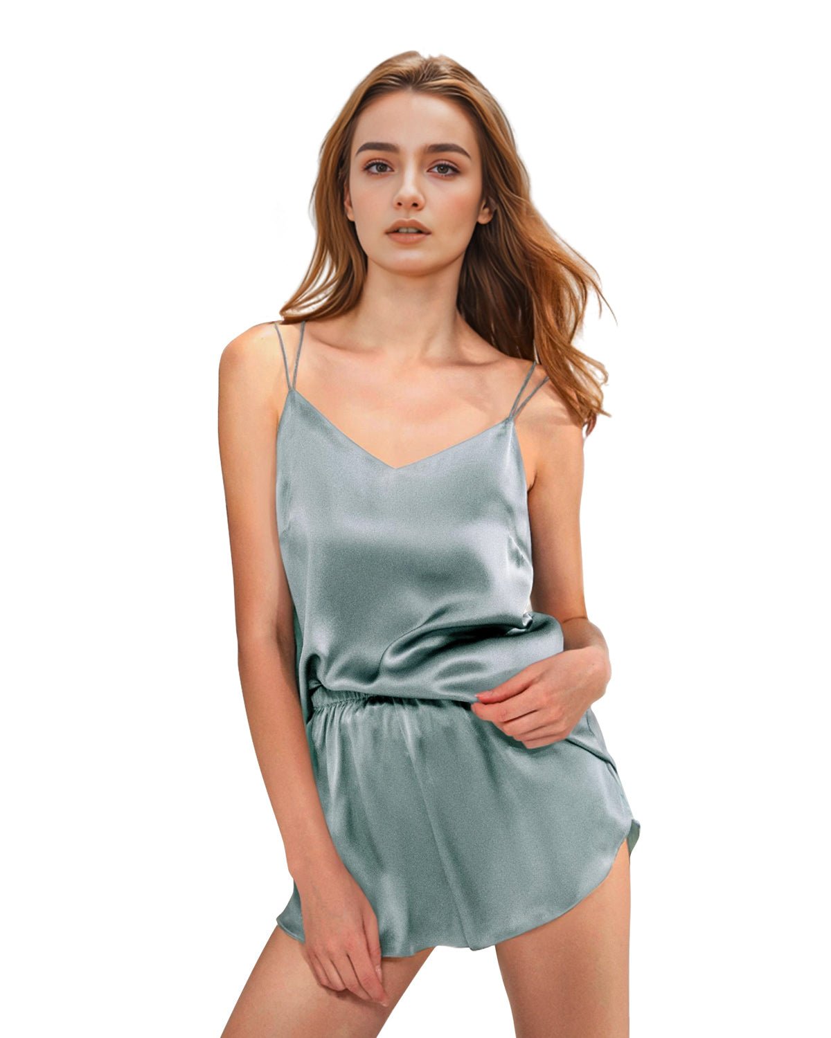 Feelits 6A Grade Mulberry Silk - Luxury V - Neck Cami & Shorts - FEELITS