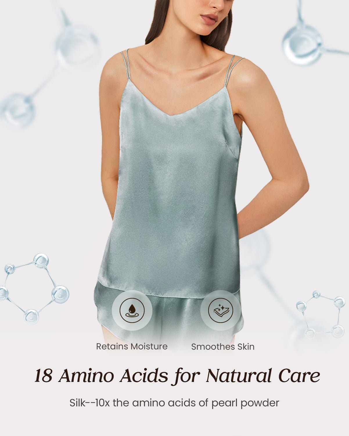 Feelits 6A Grade Mulberry Silk - Luxury V - Neck Cami & Shorts - FEELITS