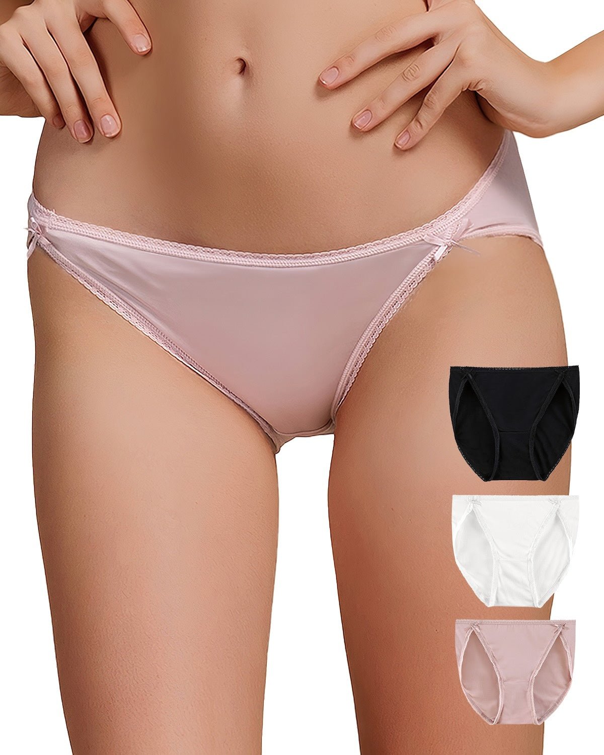 FEELITS KN05 Silk Bikini Panties – 100% Mulberry Silk, High-Cut & Breathable