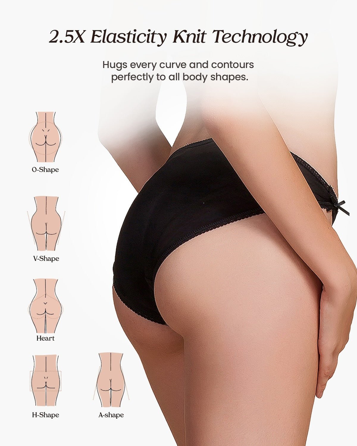Feelits 6A Grade Mulberry Silk Panties, Breathable Sexy Stretch Hipster High Cut Bikini Panties for Women - FEELITS