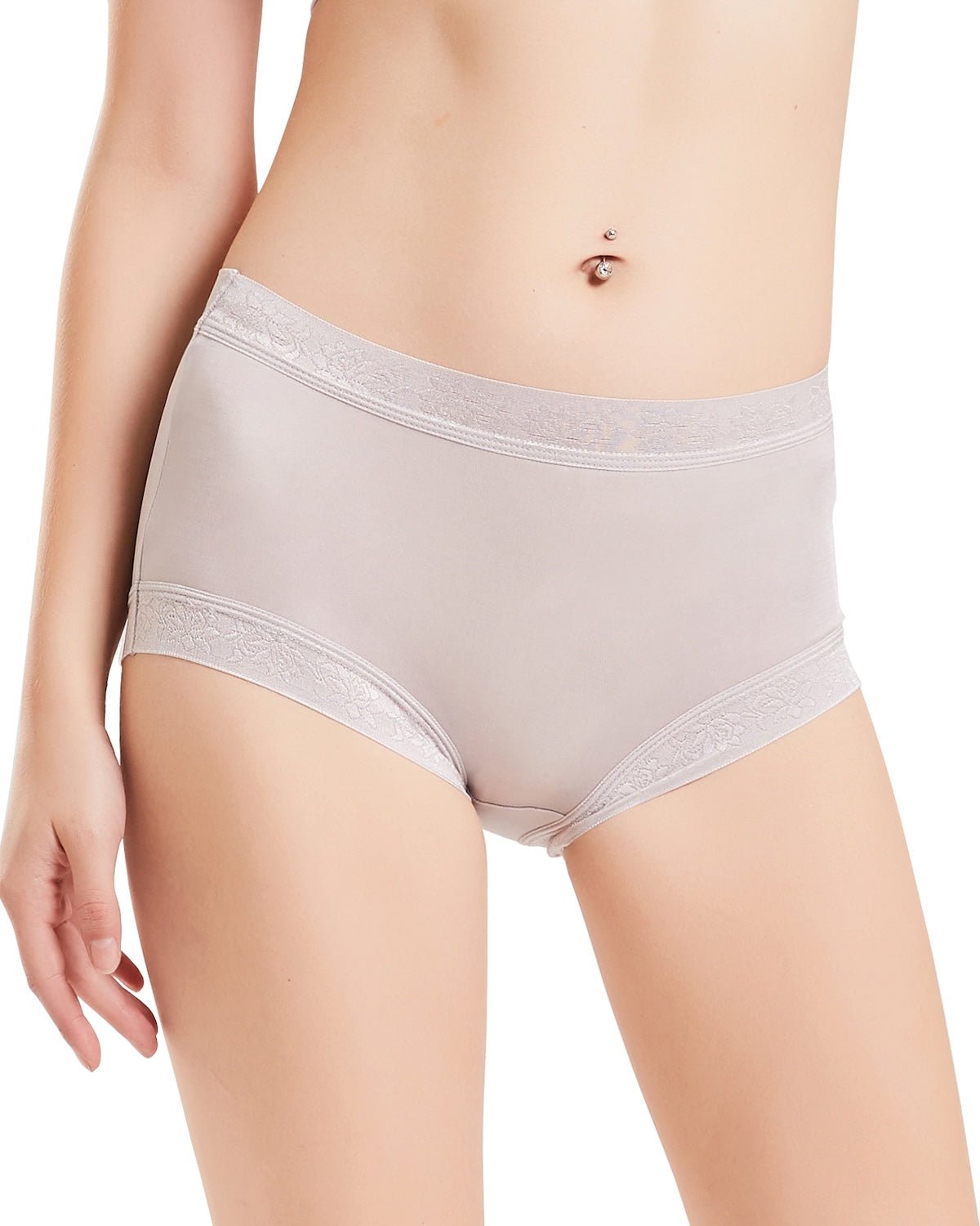 Feelits 6A Grade Mulberry Silk Panties, High - Waisted Lace Briefs Silk Panties for Women - FEELITS
