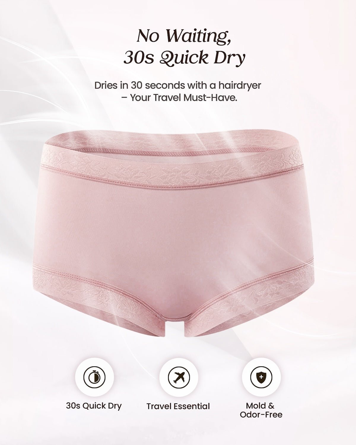 Feelits 6A Grade Mulberry Silk Panties, High - Waisted Lace Briefs Silk Panties for Women - FEELITS