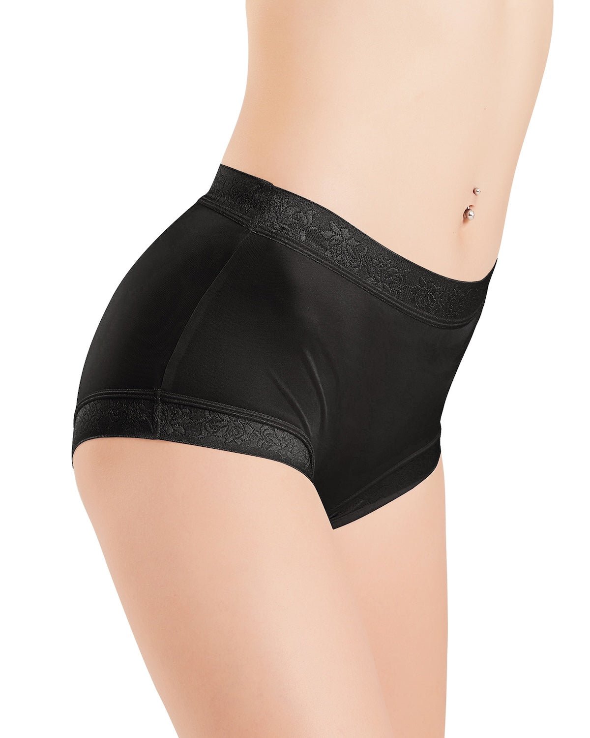 Feelits 6A Grade Mulberry Silk Panties, High - Waisted Lace Briefs Silk Panties for Women - FEELITS
