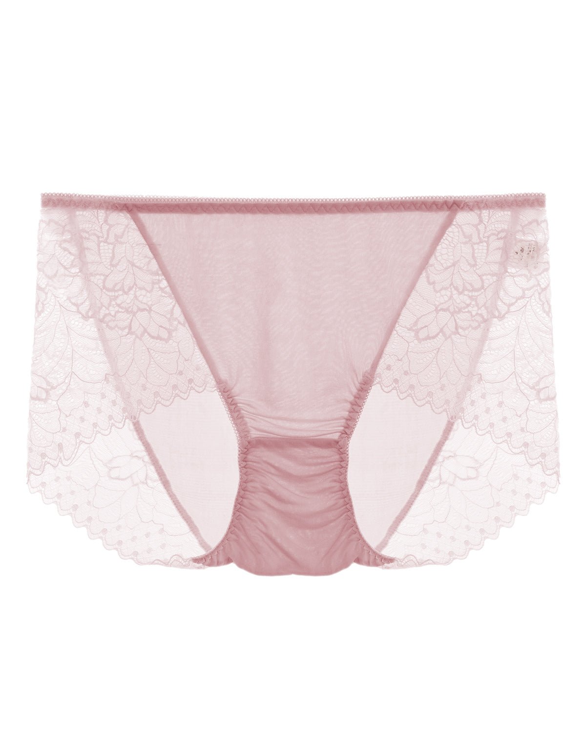 FEELITS KN14 Silk Mid-Rise Lace Briefs – 6A Mulberry Silk, Breathable & Moisture-Wicking - FEELITS