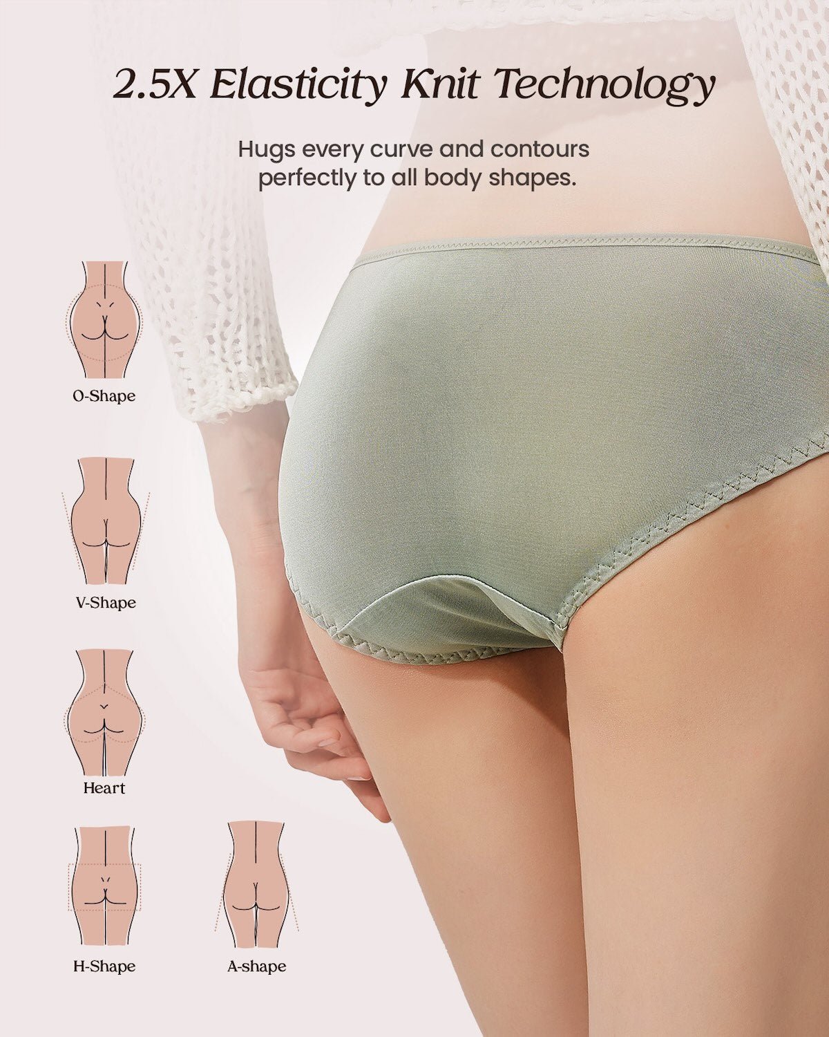 FEELITS KN11 Silk Satin Lace Bikini Panties – 6A Mulberry Silk, Ultra-Breathable & Quick-Dry - FEELITS