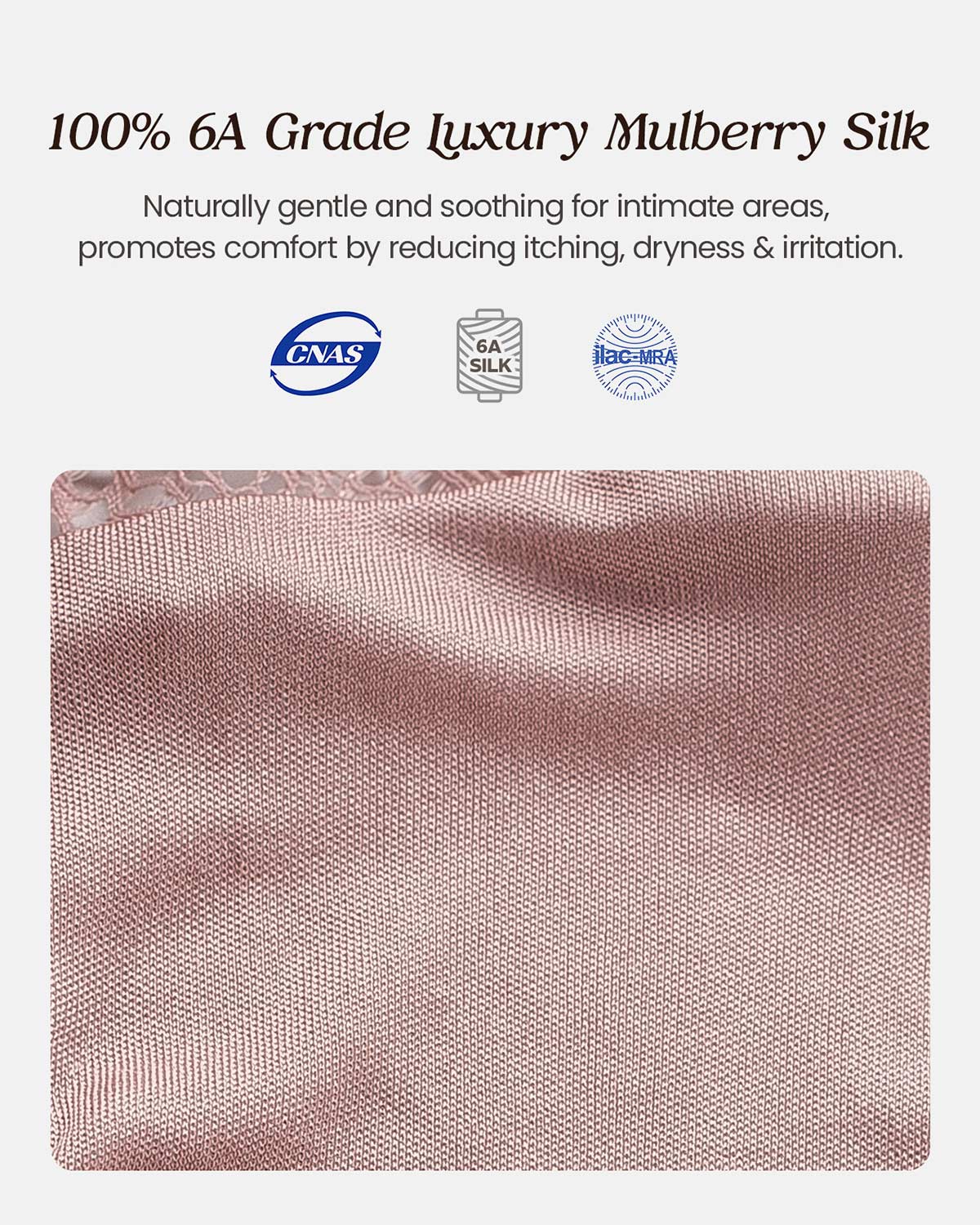FEELITS KN15 Silk Lace Hipster Panties – 100% 6A Mulberry Silk, Breathable & Ultra-Soft - FEELITS
