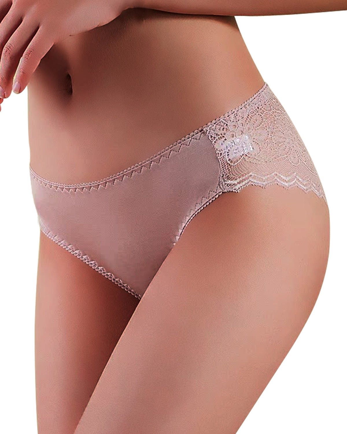 FEELITS KN15 Silk Lace Hipster Panties – 100% 6A Mulberry Silk, Breathable & Ultra-Soft - FEELITS