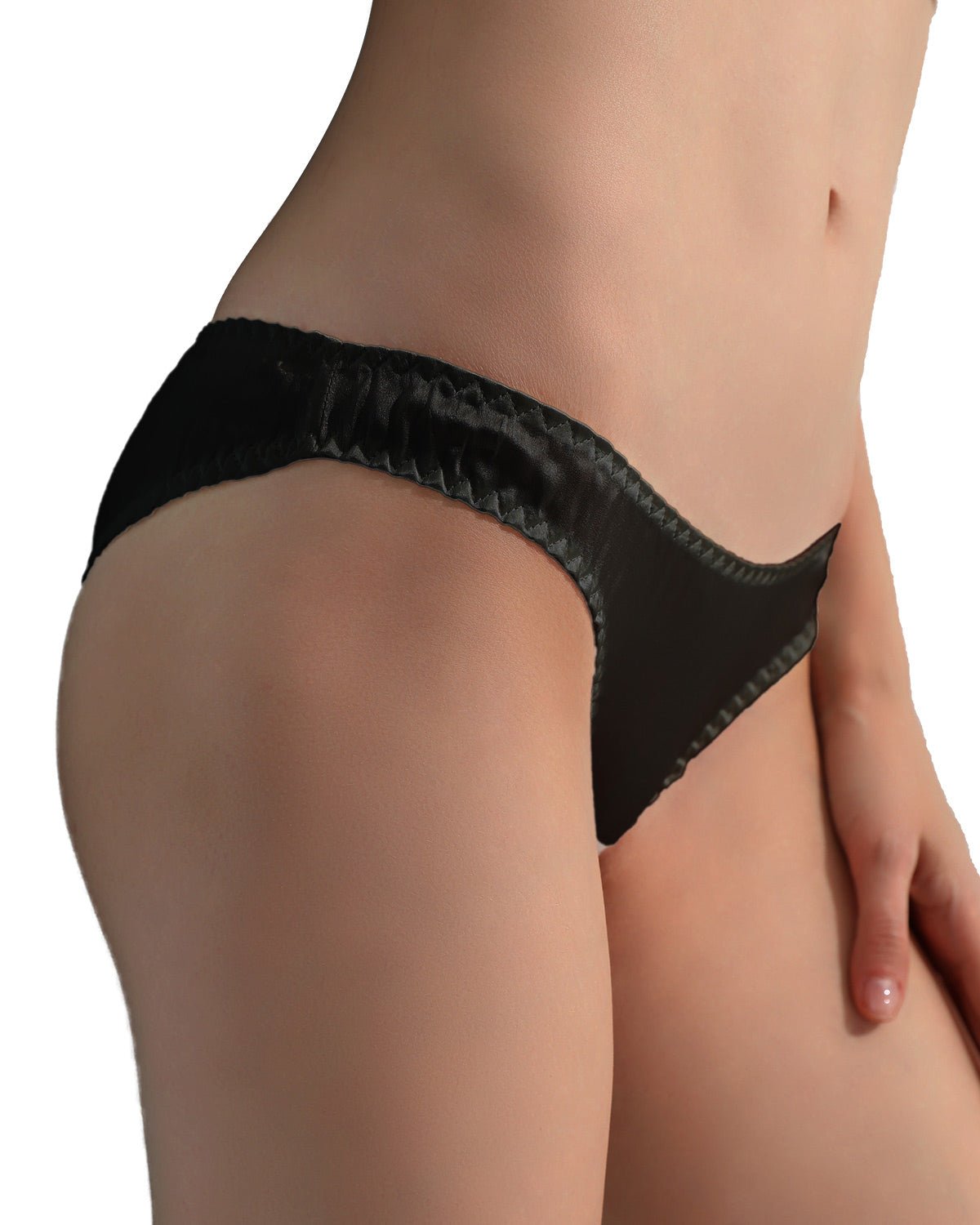 FEELITS KN12 Silk Low-Rise Bikini Panties – 100% 6A Mulberry Silk, Breathable & Ultra-Soft - FEELITS