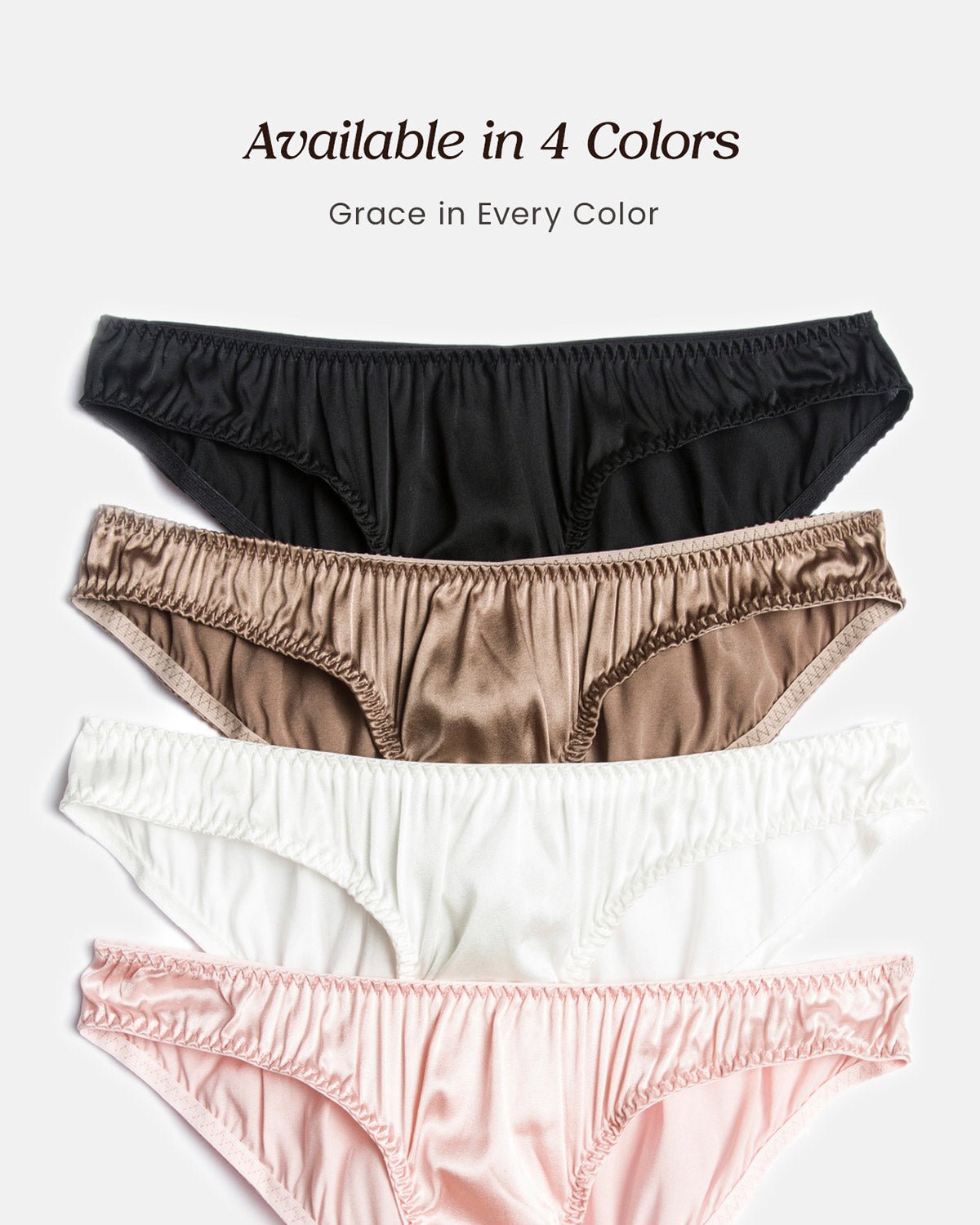 FEELITS KN12 Silk Low-Rise Bikini Panties – 100% 6A Mulberry Silk, Breathable & Ultra-Soft - FEELITS