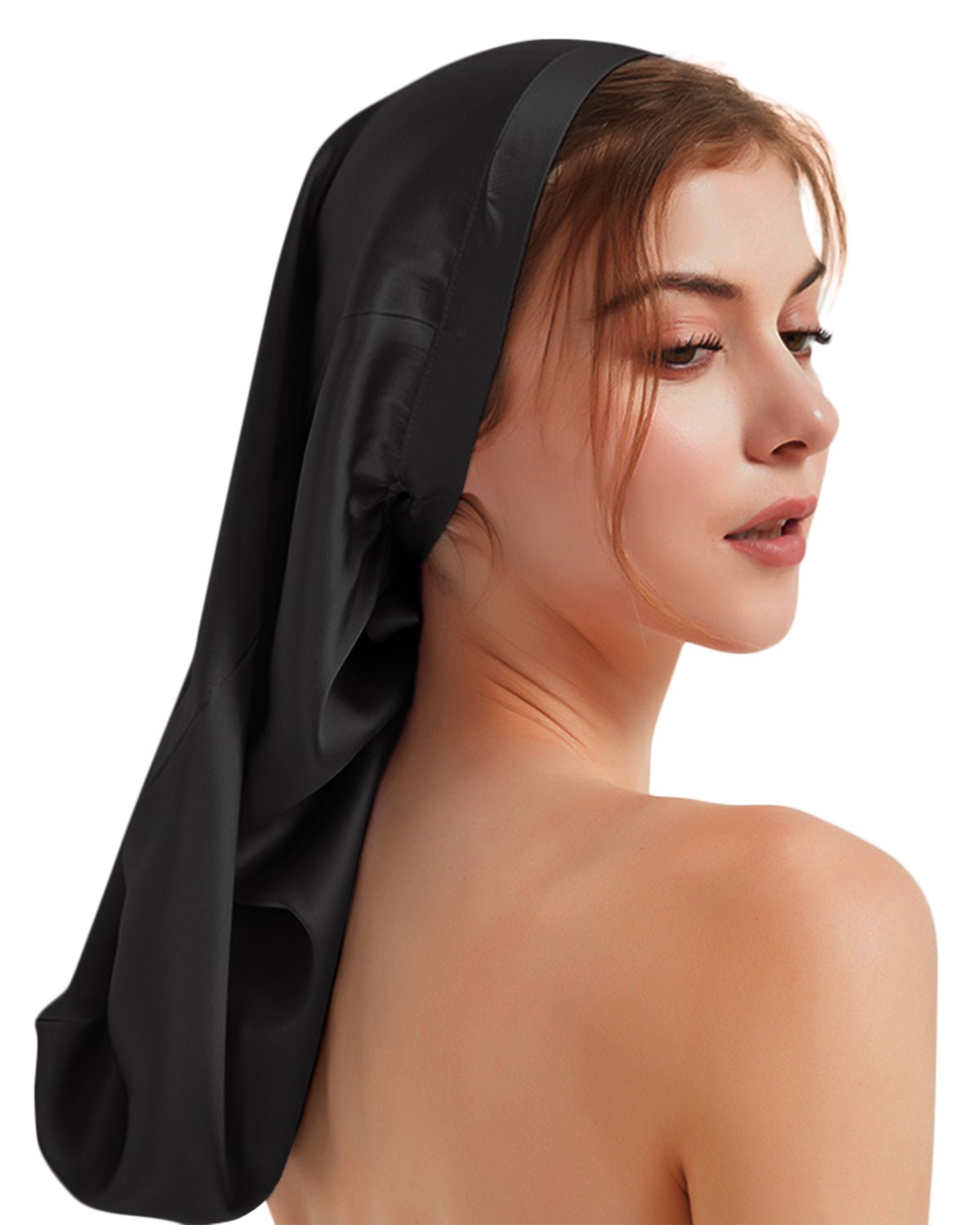 FEELITS BNT01 Mulberry Silk Sleep Bonnet for Long Hair – Adjustable, Soft & Frizz-Reducing - FEELITS