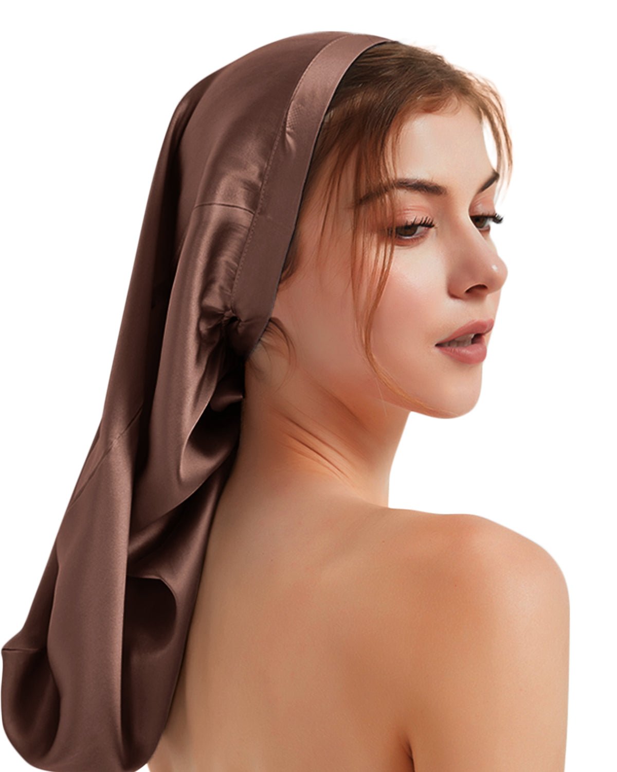 FEELITS BNT01 Mulberry Silk Sleep Bonnet for Long Hair – Adjustable, Soft & Frizz-Reducing - FEELITS
