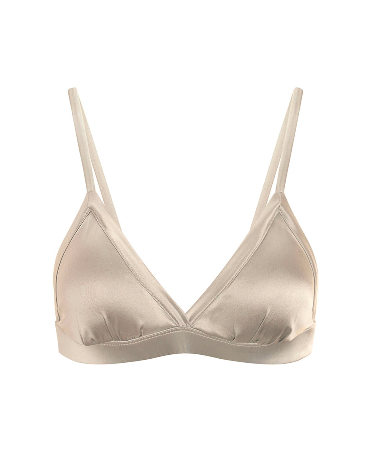 FEELITS BRA04 Silk Wireless Triangle Bralette – 6A Mulberry Silk, Breathable & Ultra-Soft - FEELITS