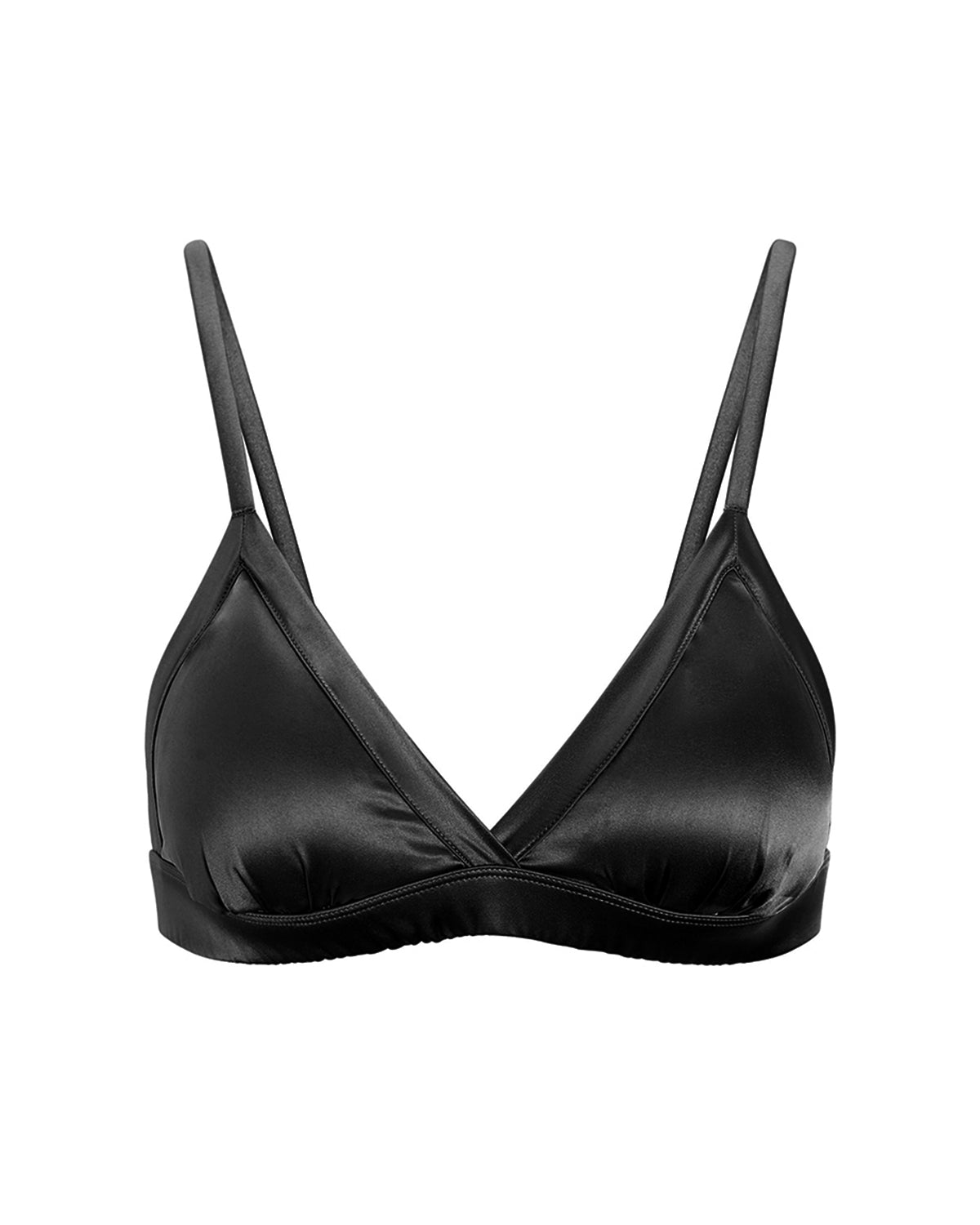 Feelits 6A Grade Mulberry Silk Wireless Silk - Silk Satin Triangle Bralette - FEELITS