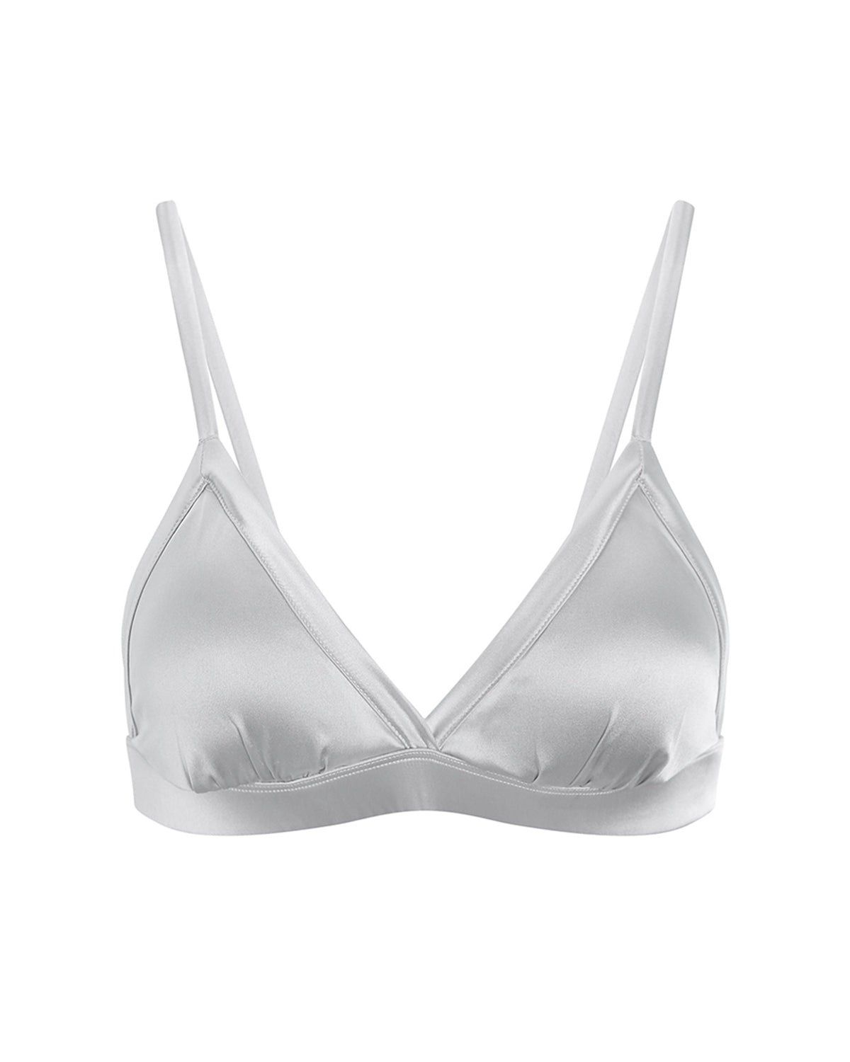 FEELITS BRA04 Silk Wireless Triangle Bralette – 6A Mulberry Silk, Breathable & Ultra-Soft - FEELITS