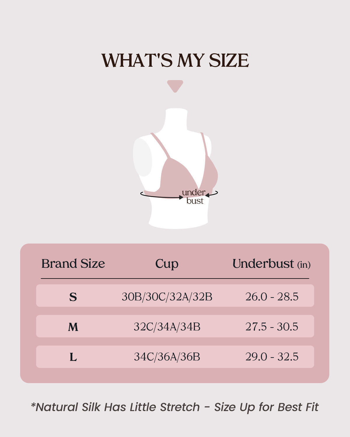 FEELITS BRA11 updated size guide