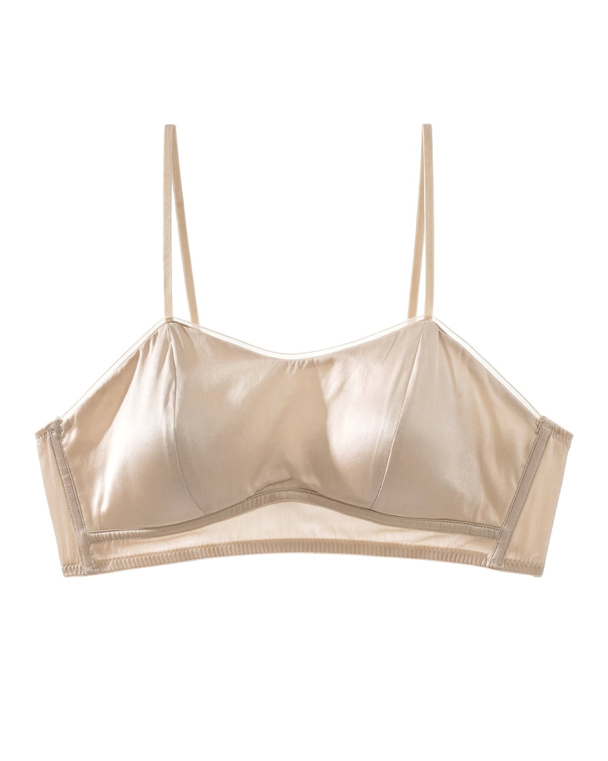FEELITS BRA12 22 Momme Silk Padded Crop Top ¨C Adjustable Strap Mulberry Silk Camisole - FEELITS