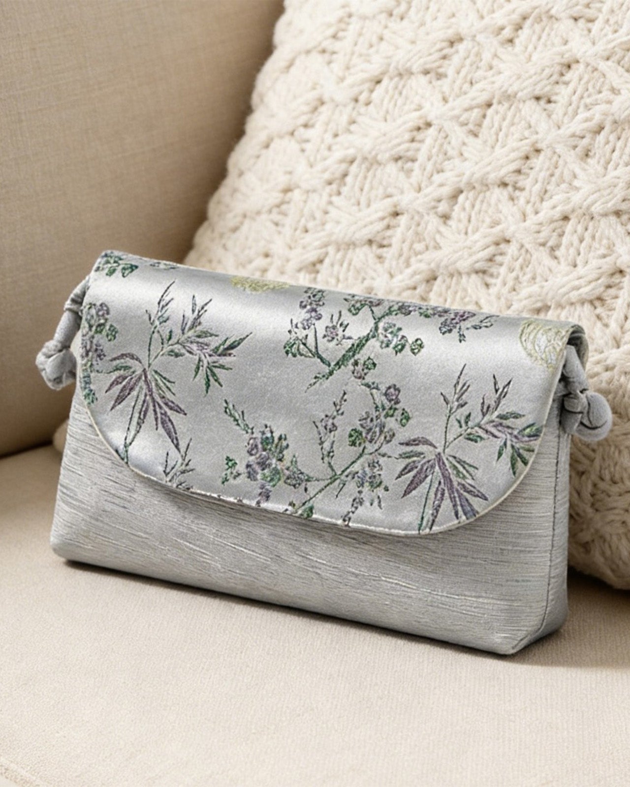 Feelits Hand - Embroidered Mulberry Silk Clutch & Crossbody Bag - FEELITS