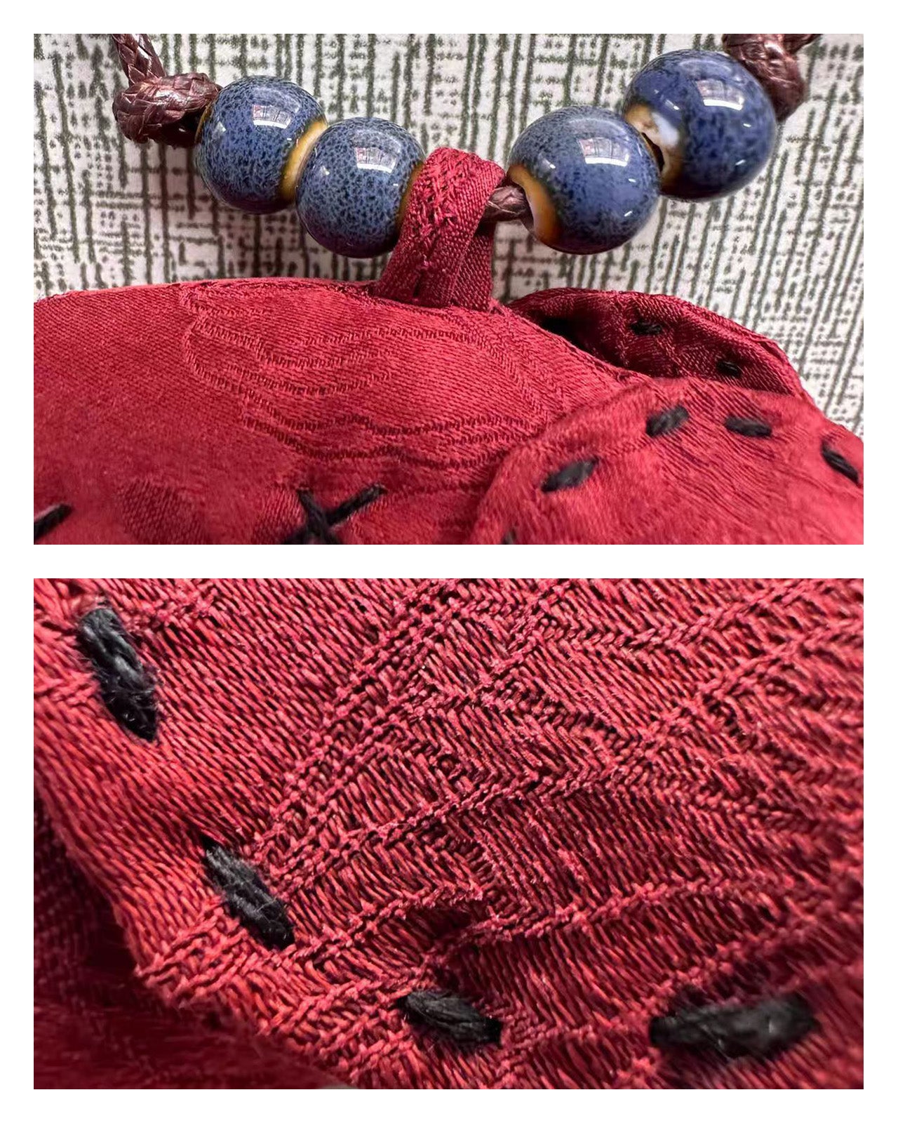 Feelits Handcrafted Gambiered Canton Silk Elephant Necklace - FEELITS