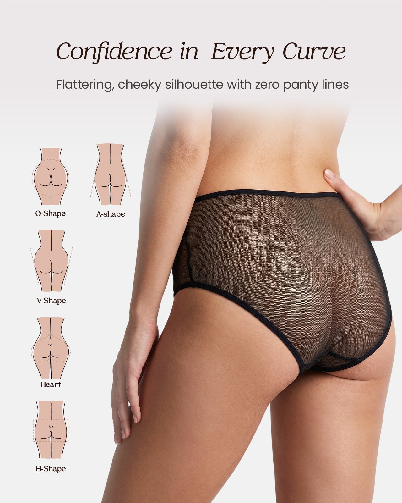 FEELITS KN29 Sheer High-Cut Silk Bikini Hipster Panties - 100% Mulberry Silk, Breathable & Ultra-Soft - FEELITS