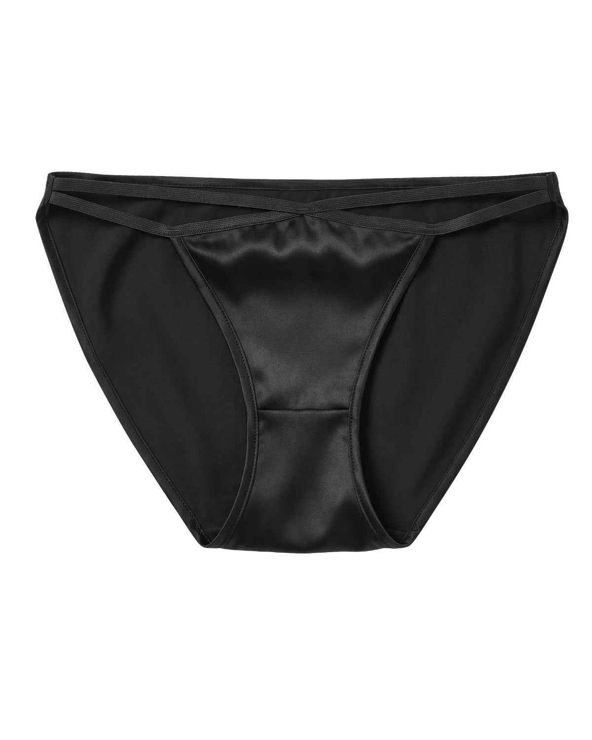 FEELITS KN32 Women’s Mulberry Silk Bikini Panties – Ultra Soft, Criss-Cross