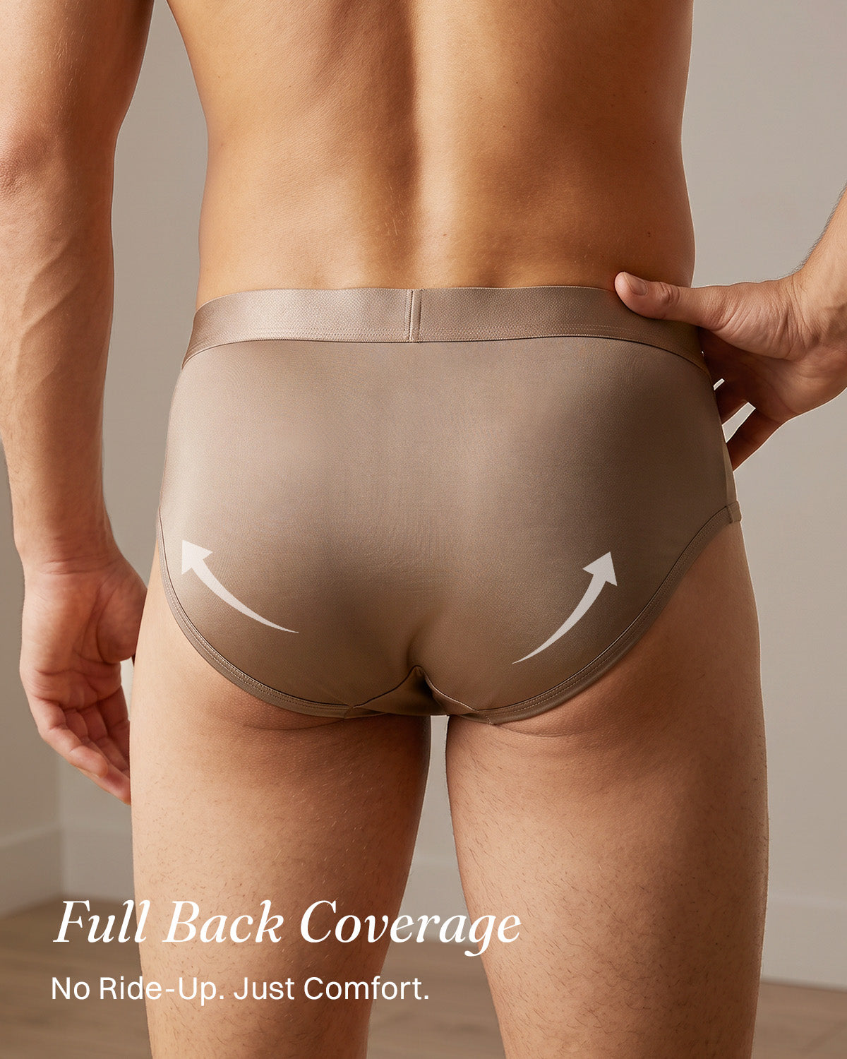 FEELITS KNM08 Slip de seda de morera para hombre – Ultrasuave, con abertura frontal