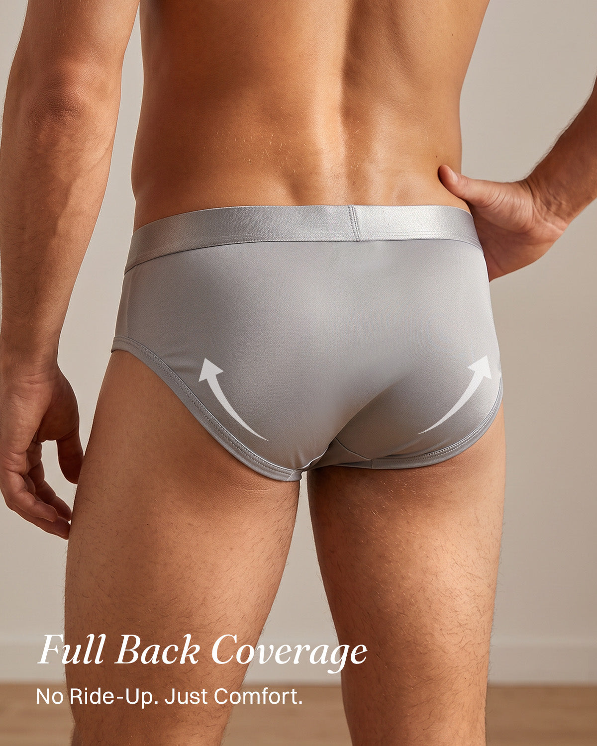 FEELITS KNM08 Slip de seda de morera para hombre – Ultrasuave, con abertura frontal