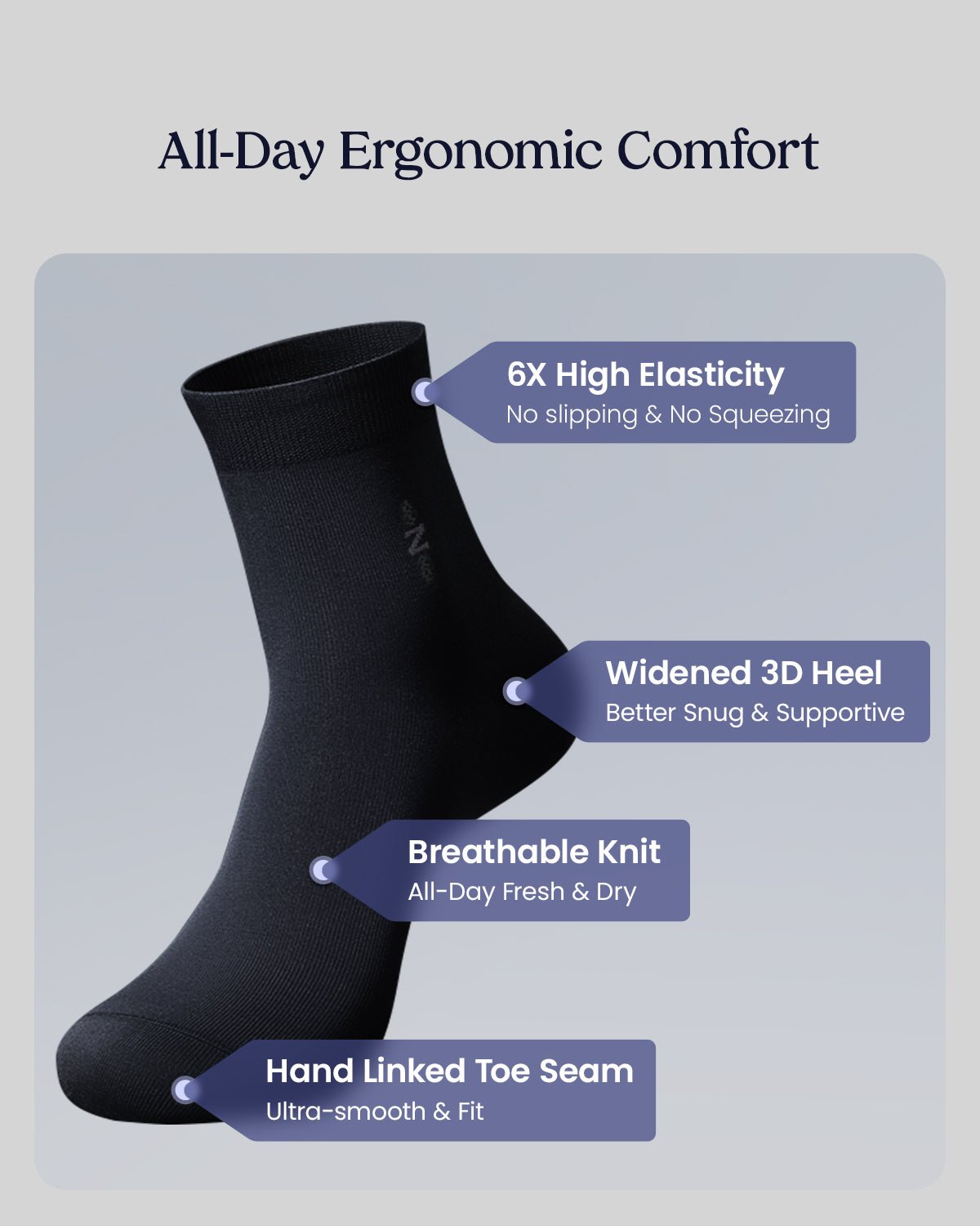 FEELITS Men's Silk Socks - Luxury 98% Mulberry Silk Socks for Men, Ultra Soft, Breathable & Comfortable - FEELITS