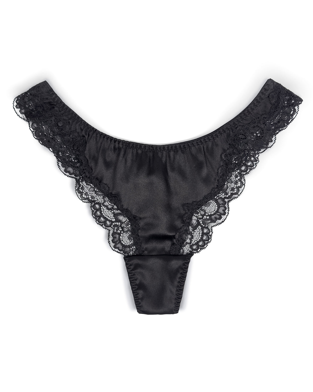 FEELITS Mulberry Silk Lace Fitness T - Back Thong Panties – Seamless, Low - Rise, Sensual Mulberry Silk Lingerie for Women, Perfect Under Yoga & Fitted Wear - FEELITS