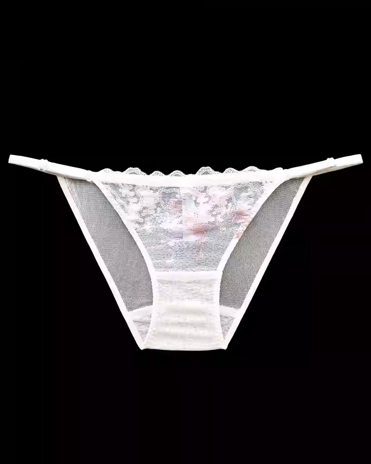 FEELITS Mulberry Silk & Lace Low - Rise Bikini Panties – Mulberry Silk, Adjustable Waist - FEELITS