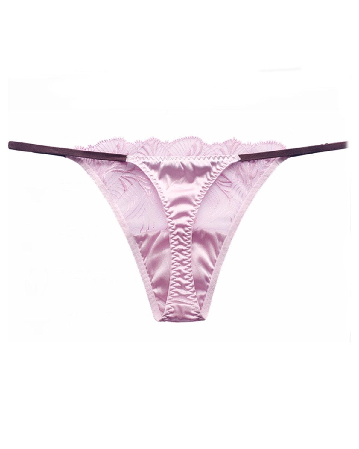 FEELITS Mulberry Silk Sexy Thong – Sheer Lace Temptation - FEELITS