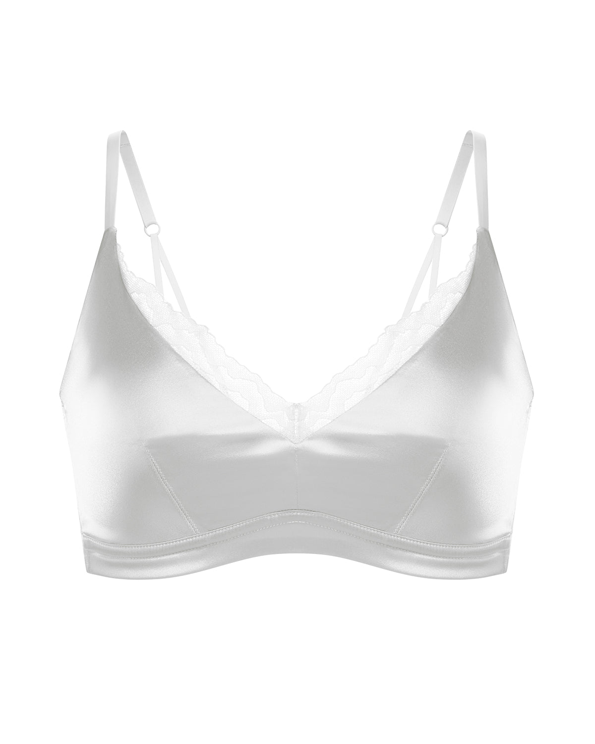 FEELITS Real Mulberry Silk Bralette, Luxury 22 Momme Silk Full - Coverage Wire - Free Bra for Women, Sexy & Ultra Comfortable - FEELITS