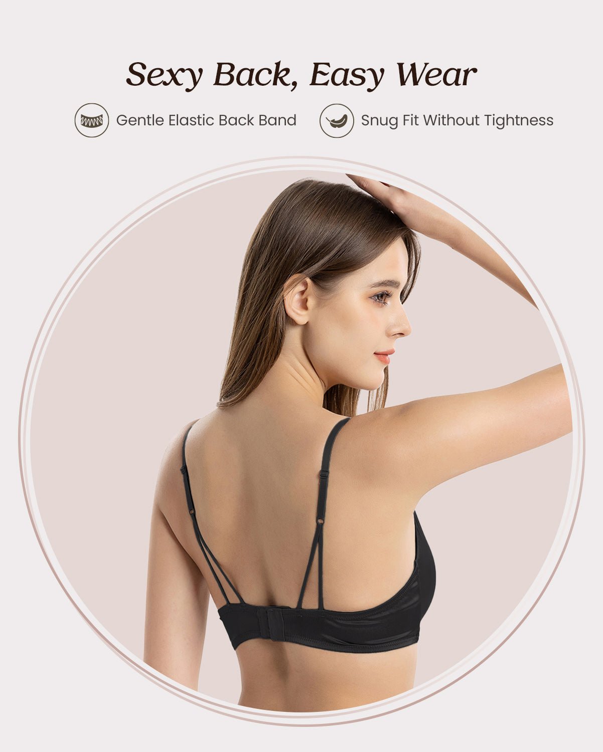 FEELITS Real Mulberry Silk Bralette, Luxury 22 Momme Silk Full - Coverage Wire - Free Bra for Women, Sexy & Ultra Comfortable - FEELITS