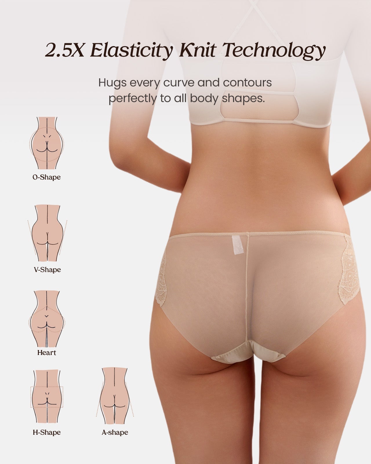 FEELITS Real Mulberry Silk Satin Underwear, Sexy Breathable Bikini Lace Silk Panties for Women - FEELITS