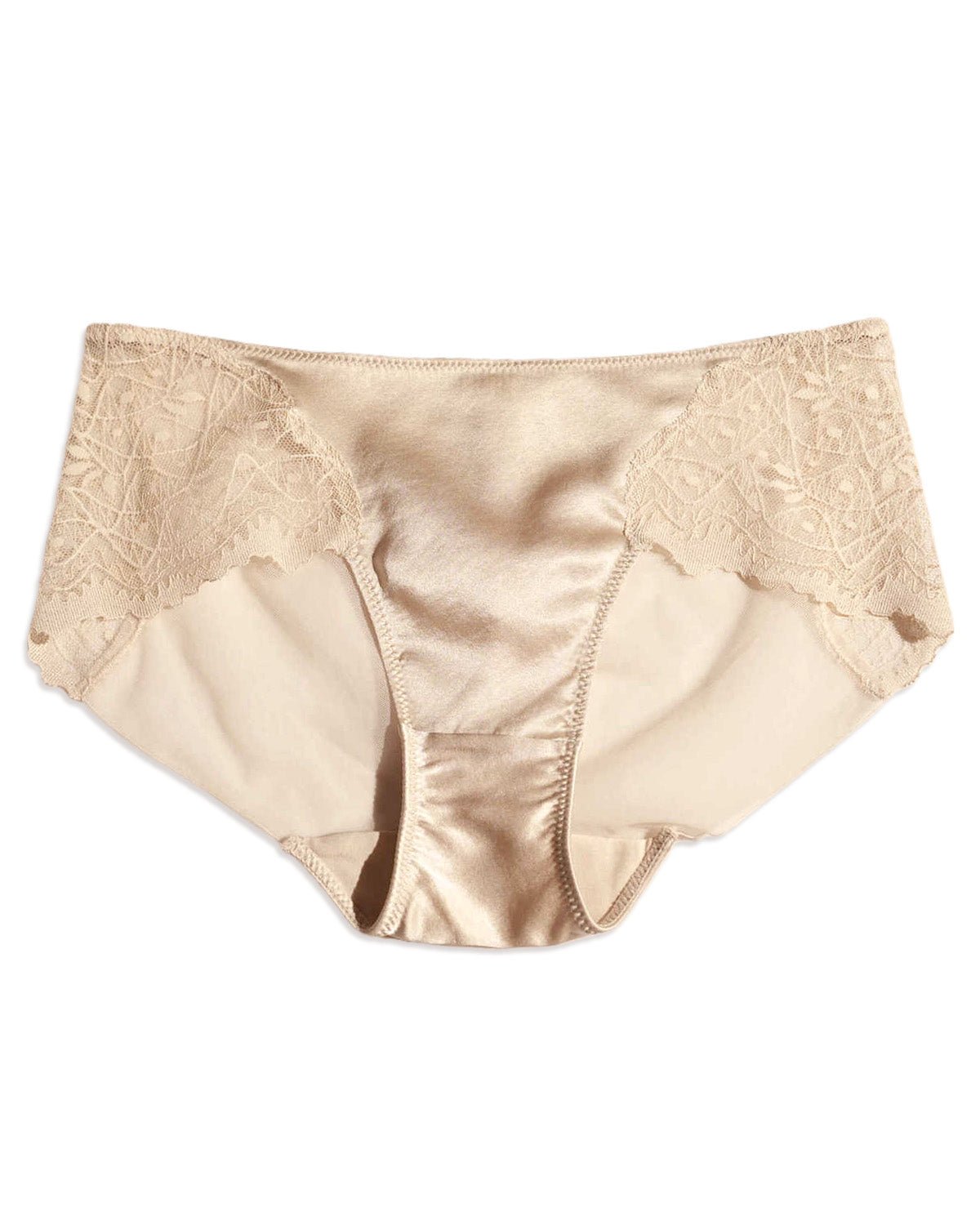 FEELITS Real Mulberry Silk Satin Underwear, Sexy Breathable Bikini Lace Silk Panties for Women - FEELITS