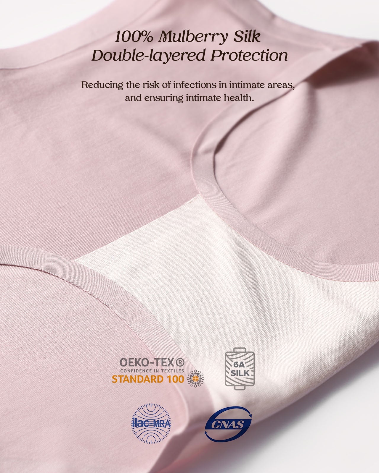 FEELITS Royal Mulberry Silk. Extreme Comfort Seamless Sport Silk Panties For Women - FEELITS