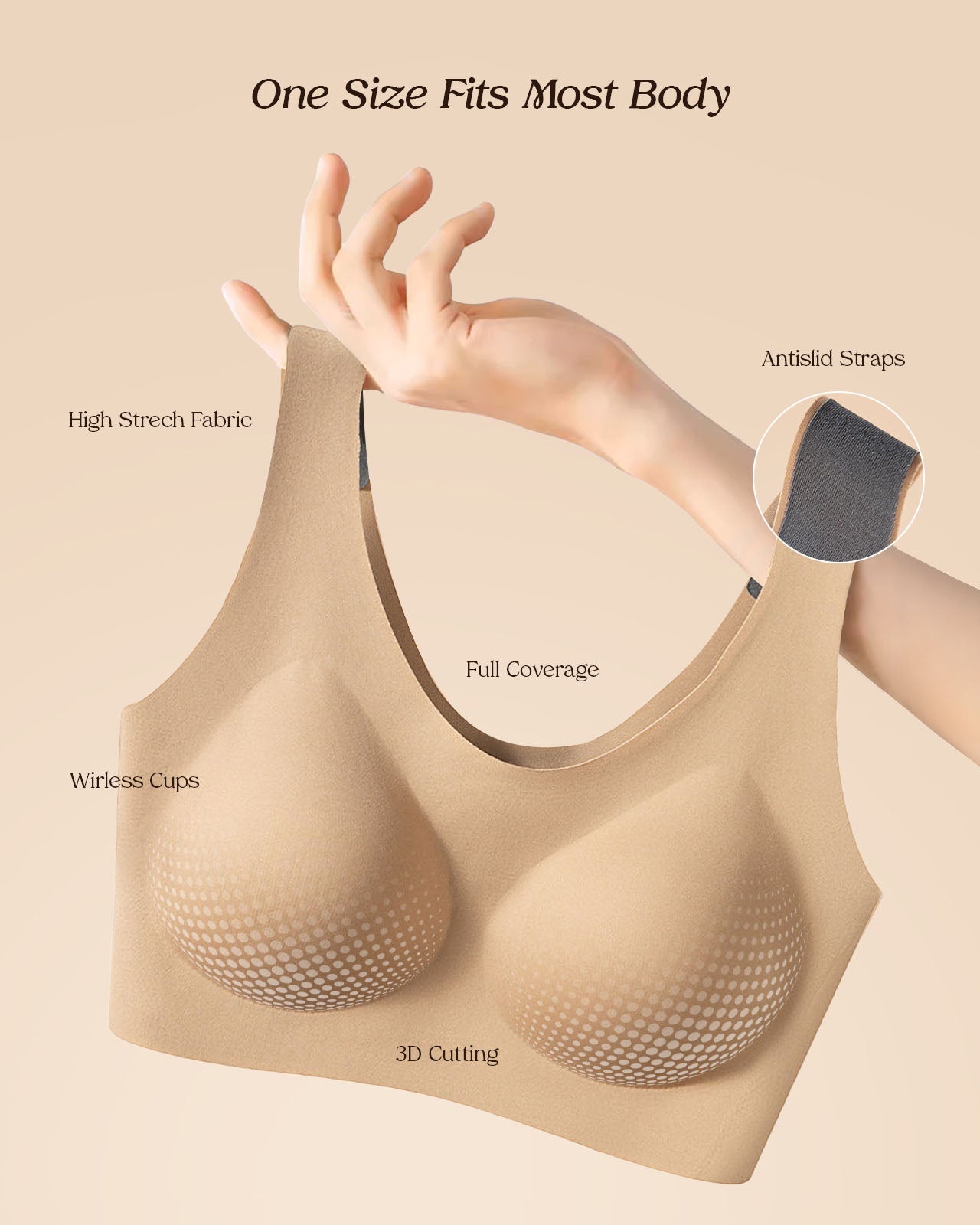 FEELITS Royal Mulberry Silk. Women's Comfort Seamless Bralette Bra - FEELITS