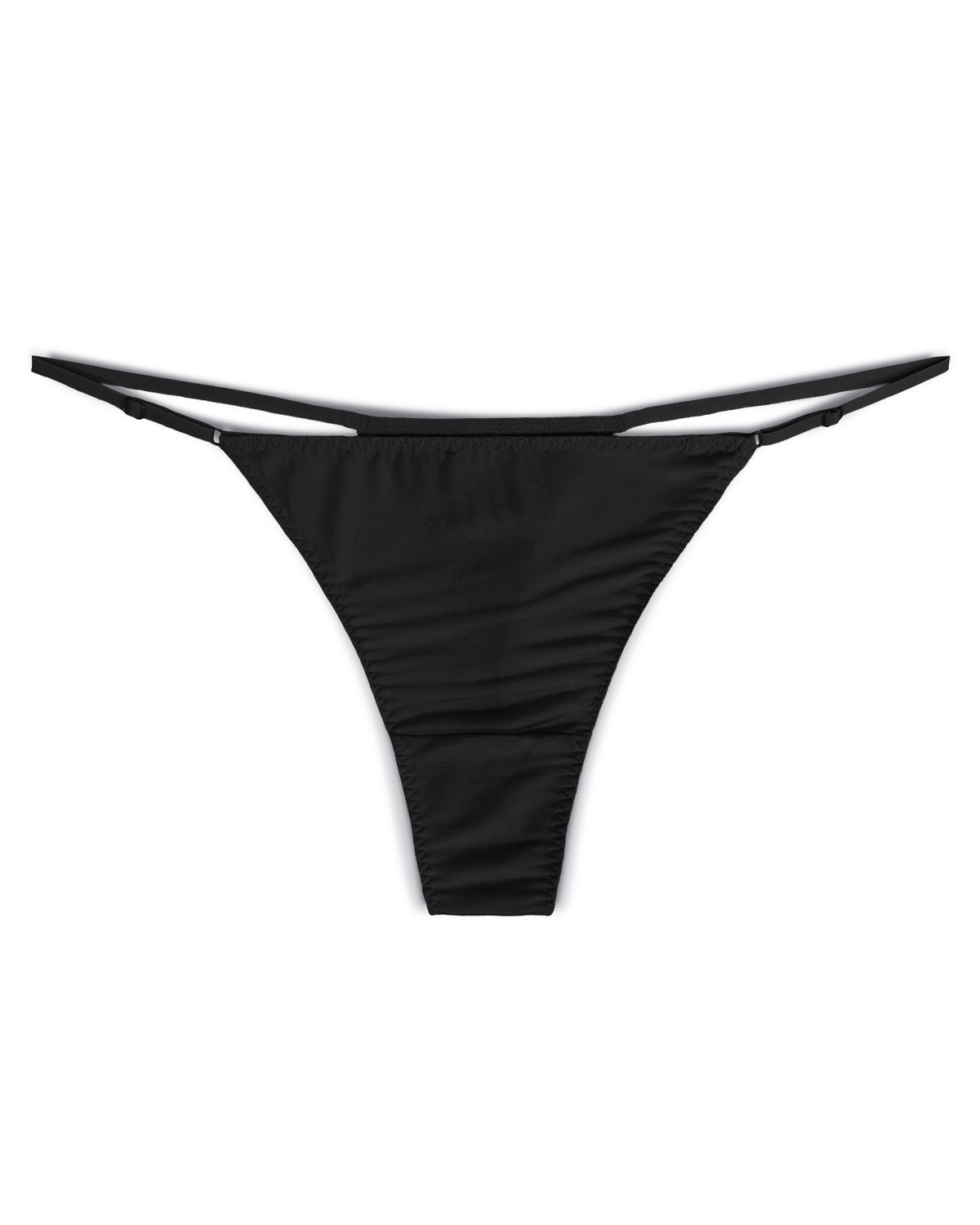 FEELITS Seduction 100% Mulberry Silk Thong Panties for Women – Seamless Low - Rise Silk G - String with Adjustable Waistband - FEELITS