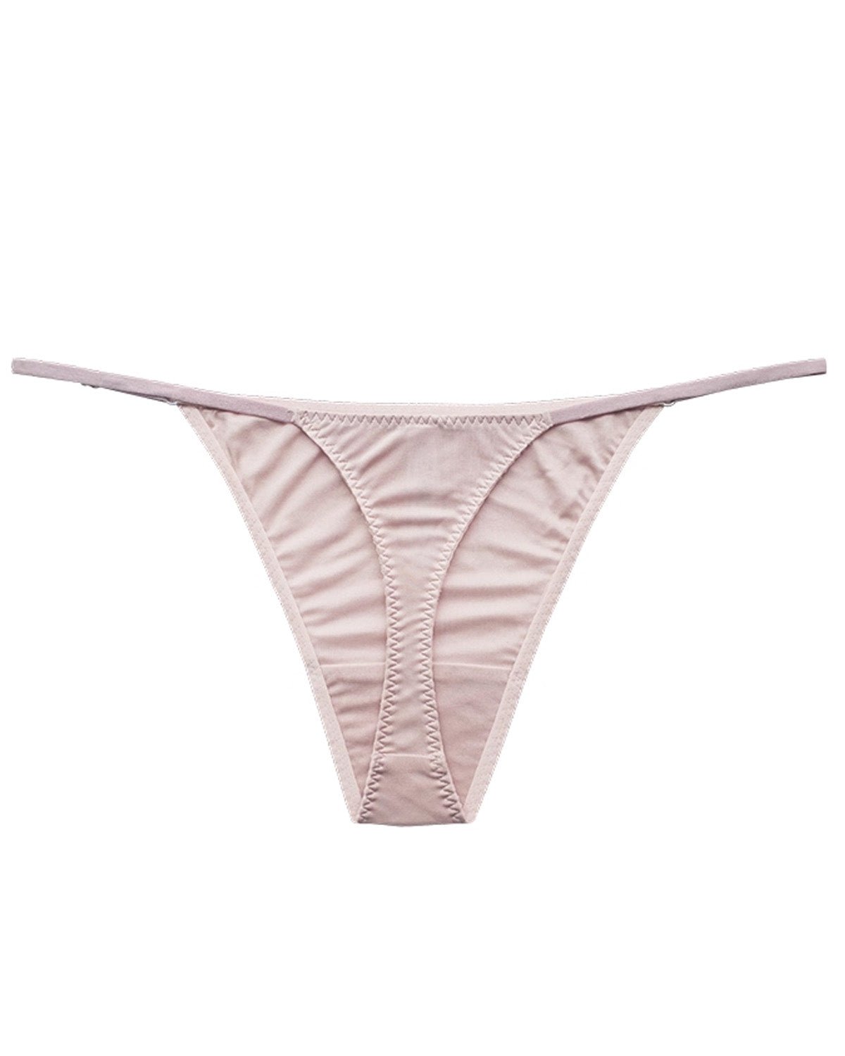 FEELITS Seduction 100% Mulberry Silk Thong Panties for Women – Seamless Low - Rise Silk G - String with Adjustable Waistband - FEELITS