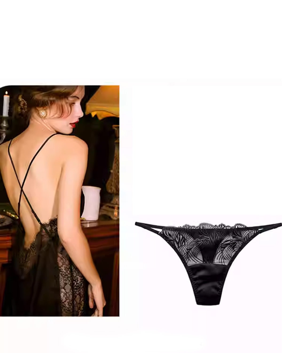 FEELITS Seduction Mulberry Silk Low - Rise T - Back Panties for Women - FEELITS