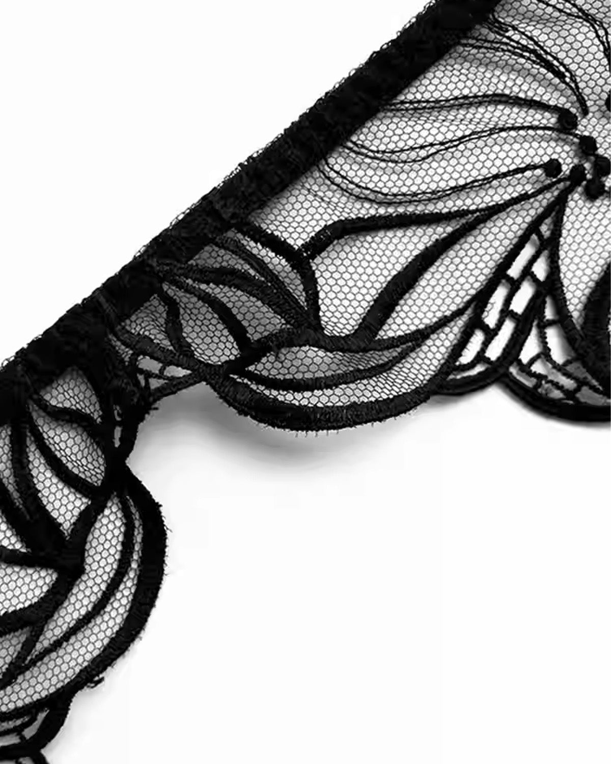 FEELITS Seduction Silk Embroidered Lace Low - Rise Thong Panties – Luxury Silk Lingerie for Women, Perfect for Honeymoon & Wedding - FEELITS