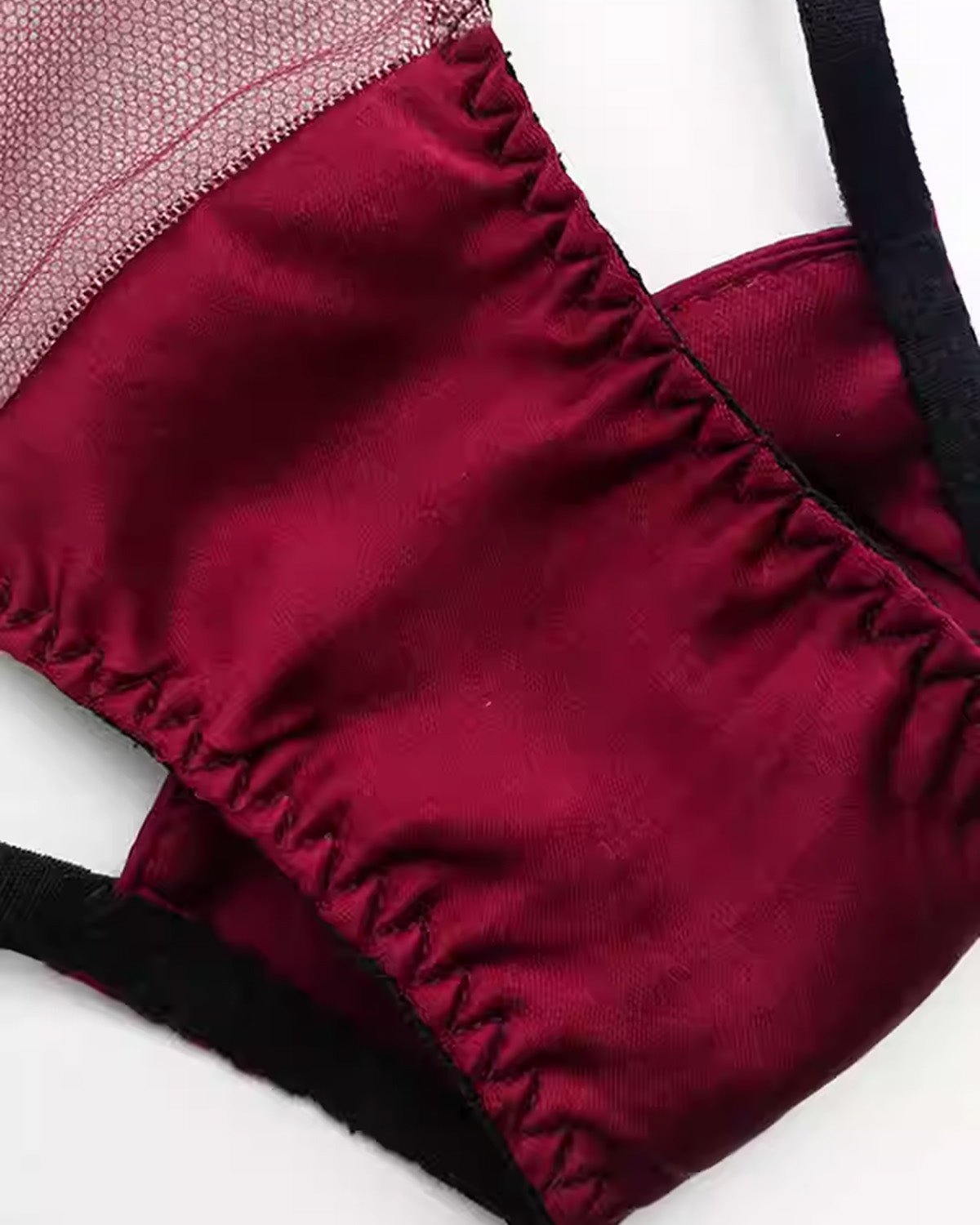FEELITS Seduction Silk Embroidered Lace Low - Rise Thong Panties – Luxury Silk Lingerie for Women, Perfect for Honeymoon & Wedding - FEELITS