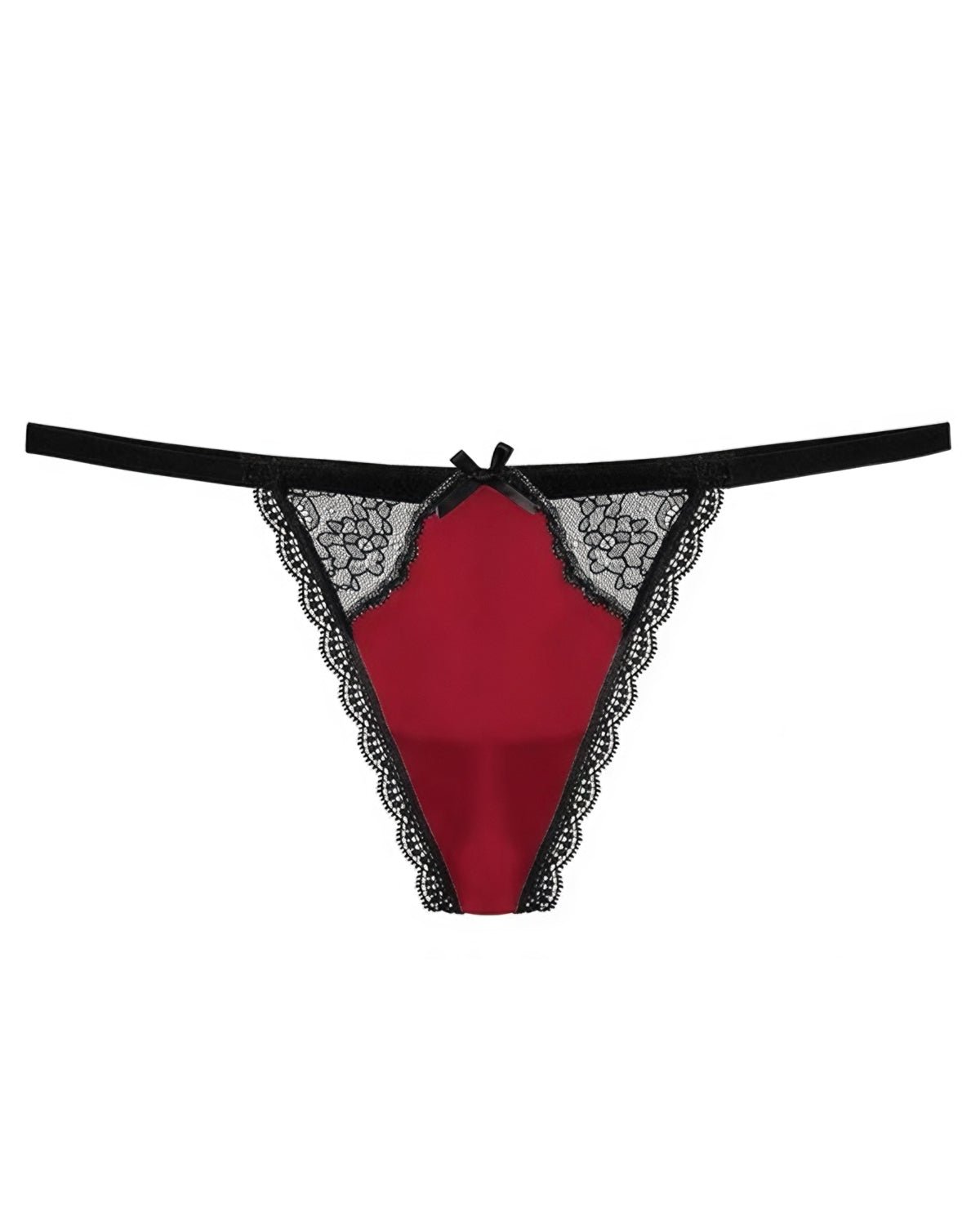 FEELITS Seduction Silk Lace Thong – 100% 6A Mulberry Silk G - String Panties for Women - FEELITS