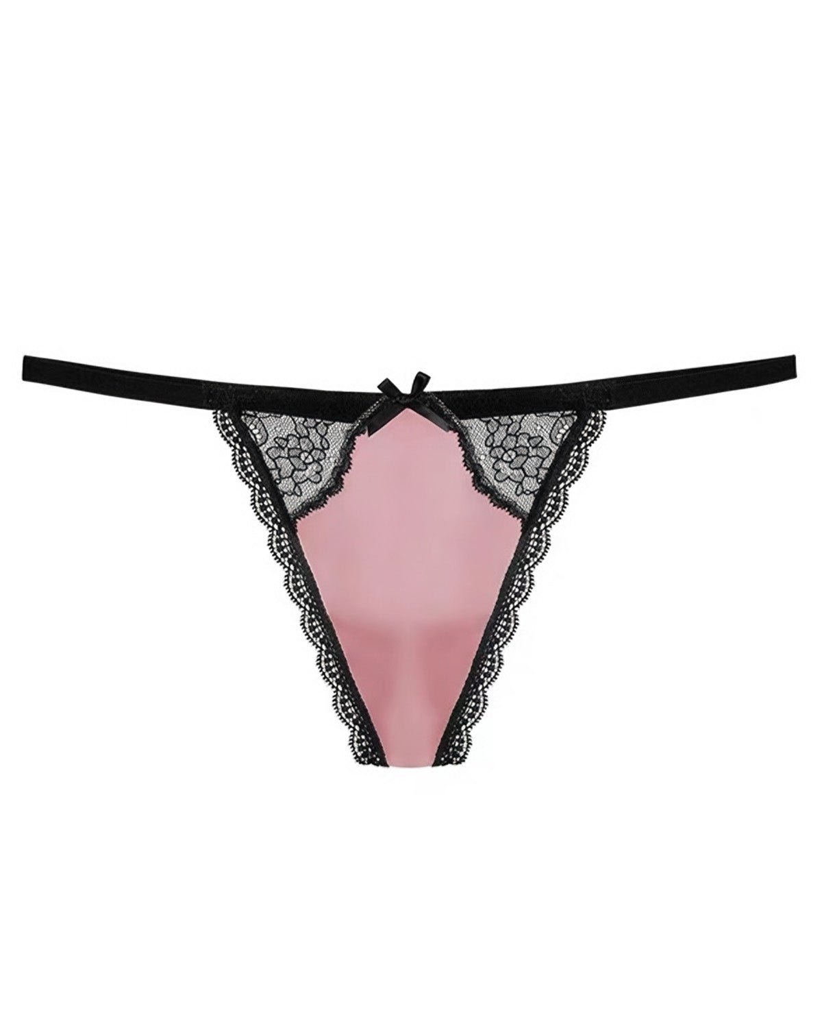 FEELITS Seduction Silk Lace Thong – 100% 6A Mulberry Silk G - String Panties for Women - FEELITS